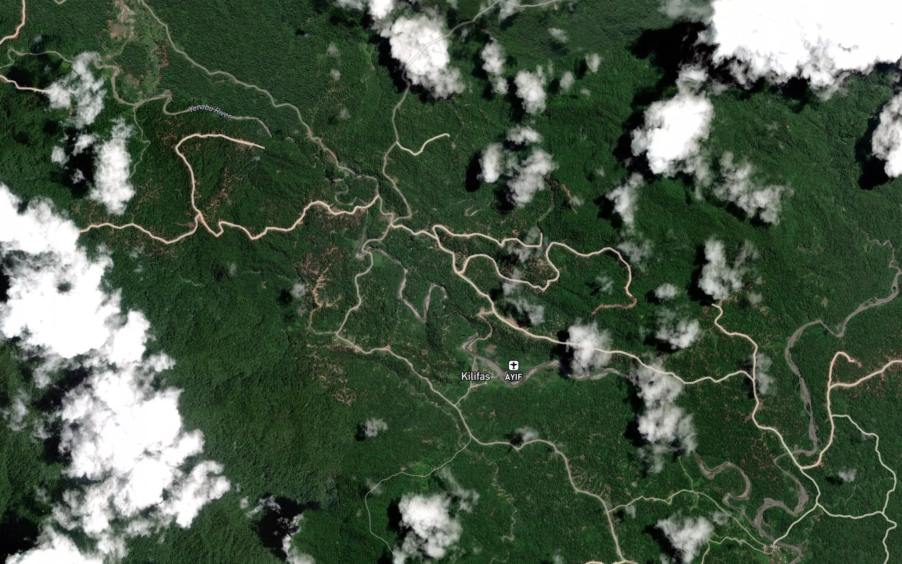 Satellite map of the Pak Creek
