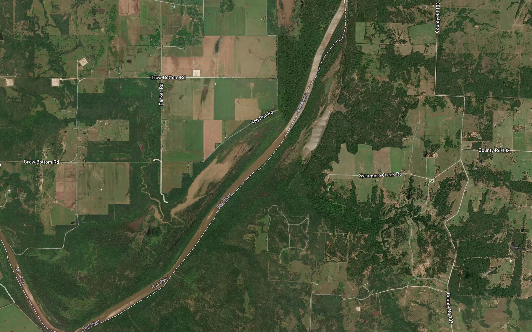 Satellite map of the Sycamore Creek