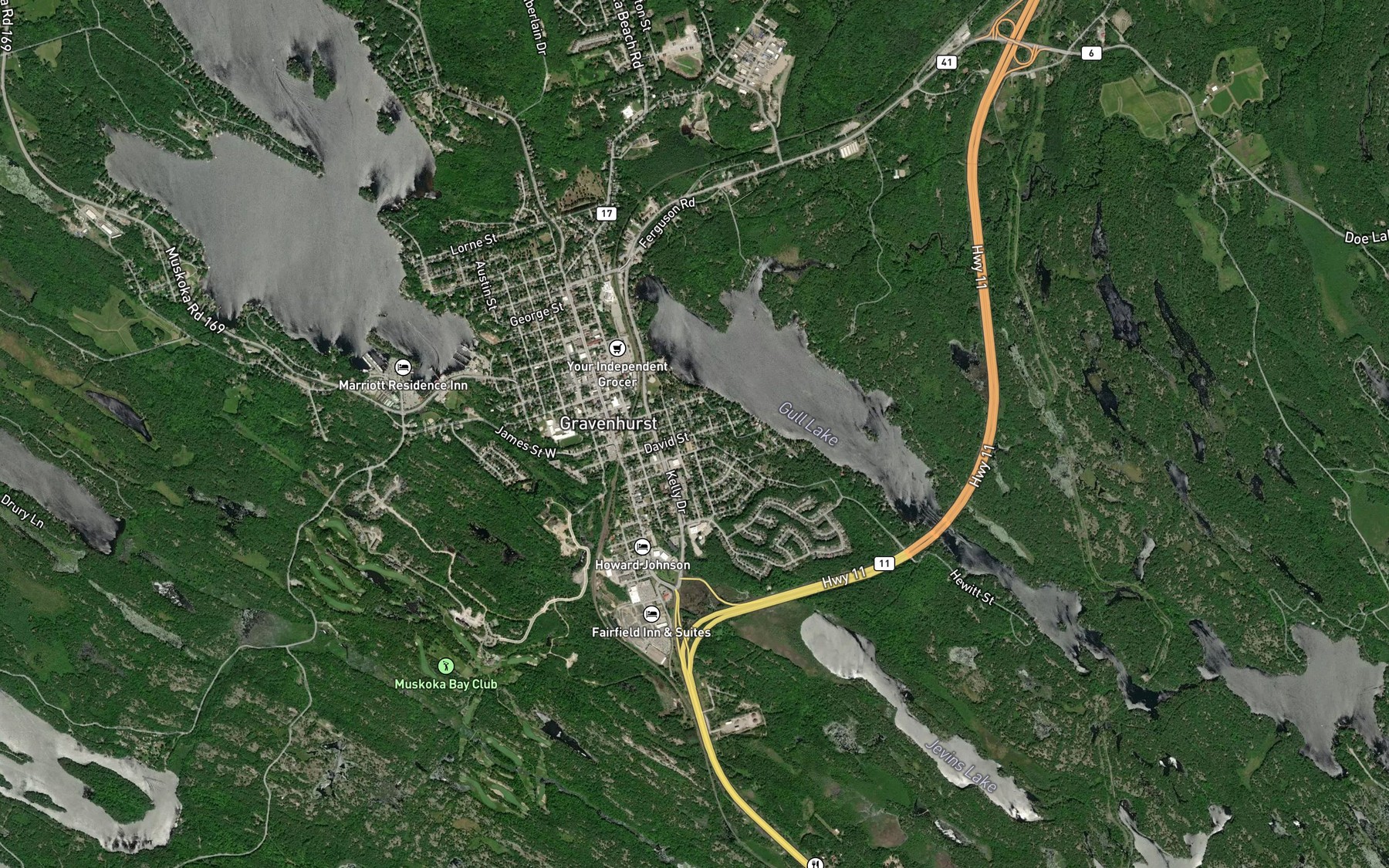 Satellite map of the Maple Cove