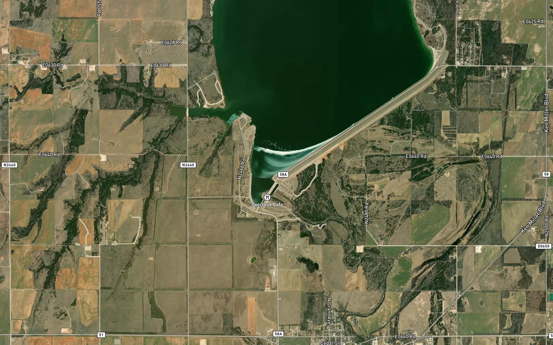 Satellite map of the Spot 1