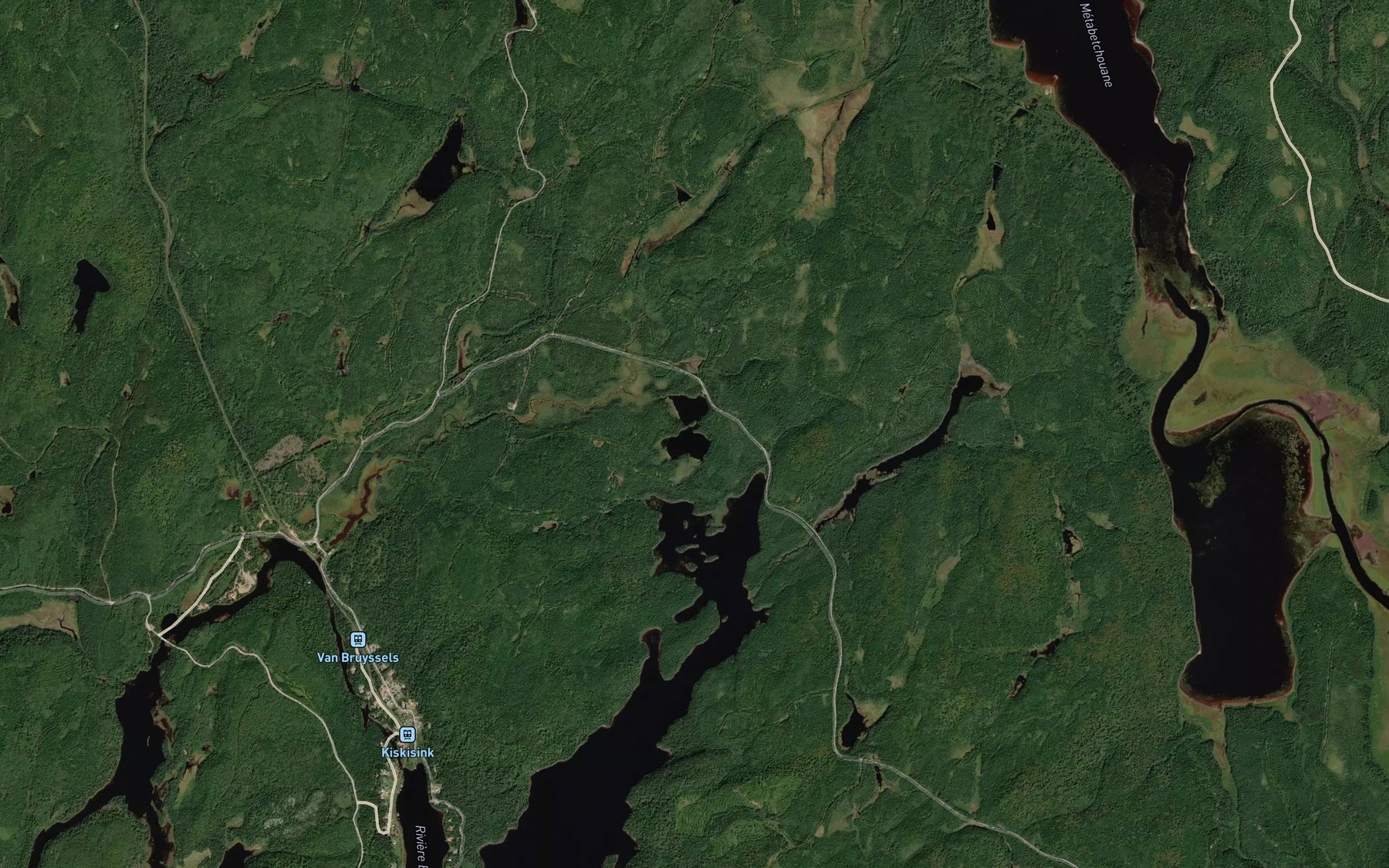 Satellite map of the Lac Sablier