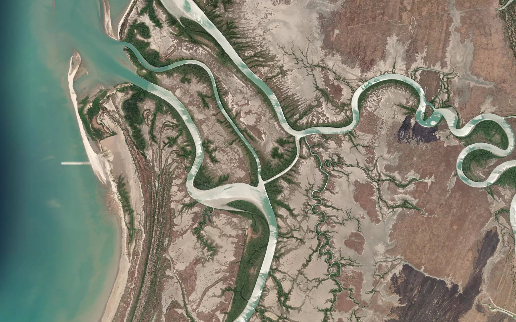 Satellite map of the North Arm Mitchell River