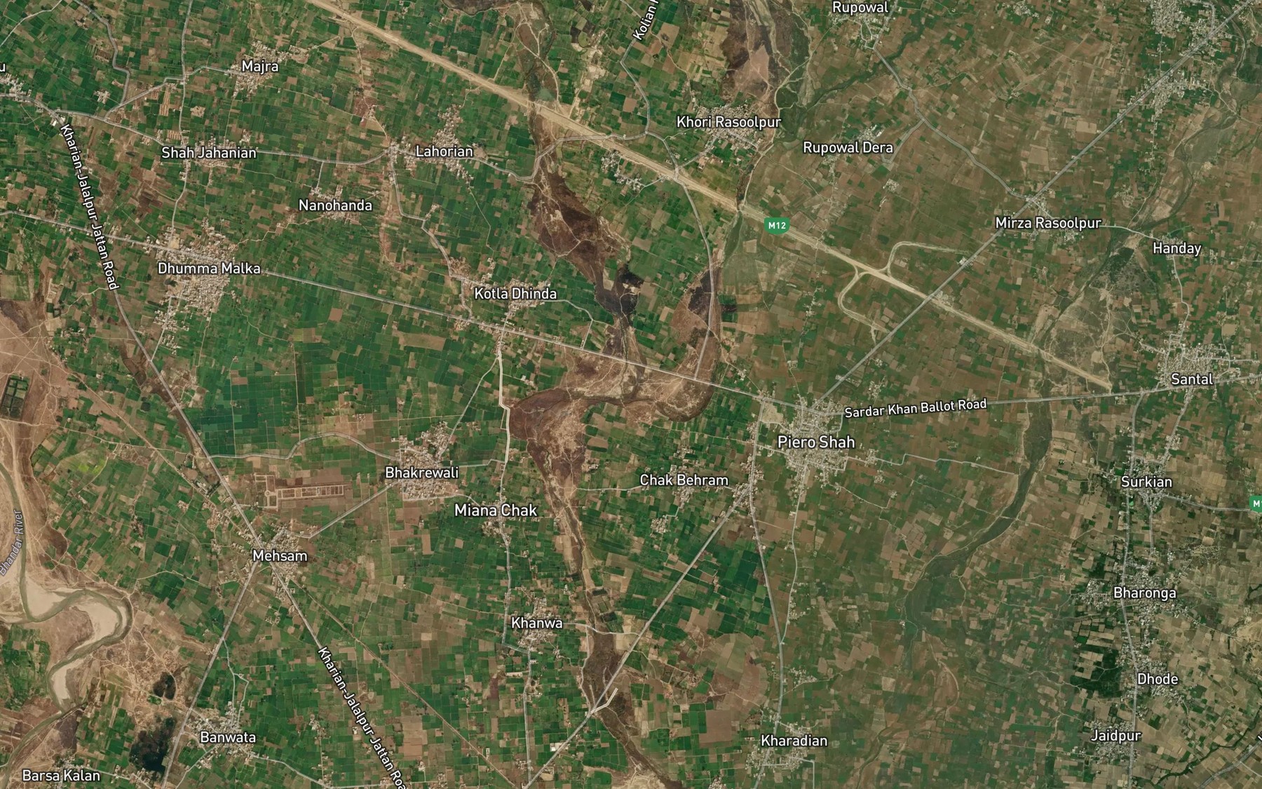 Satellite map of the Dulli Nala