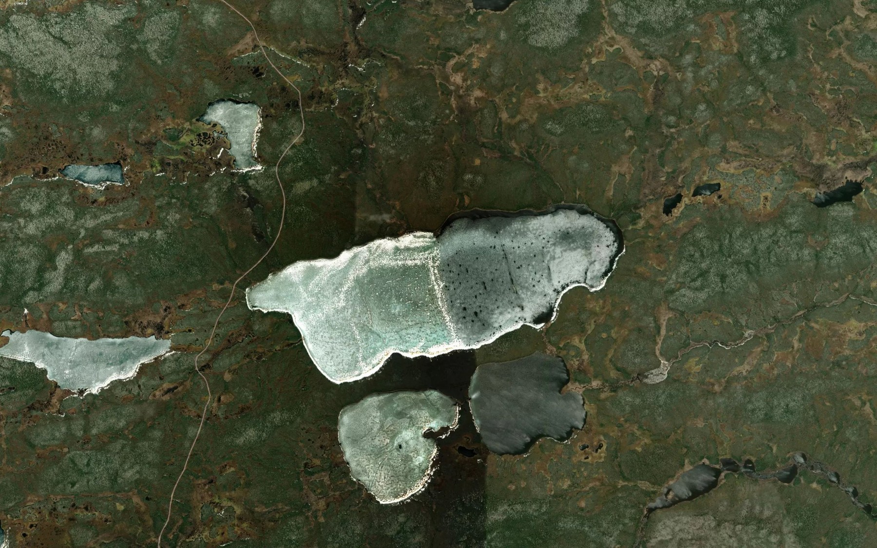 Satellite map of the Madson Lake