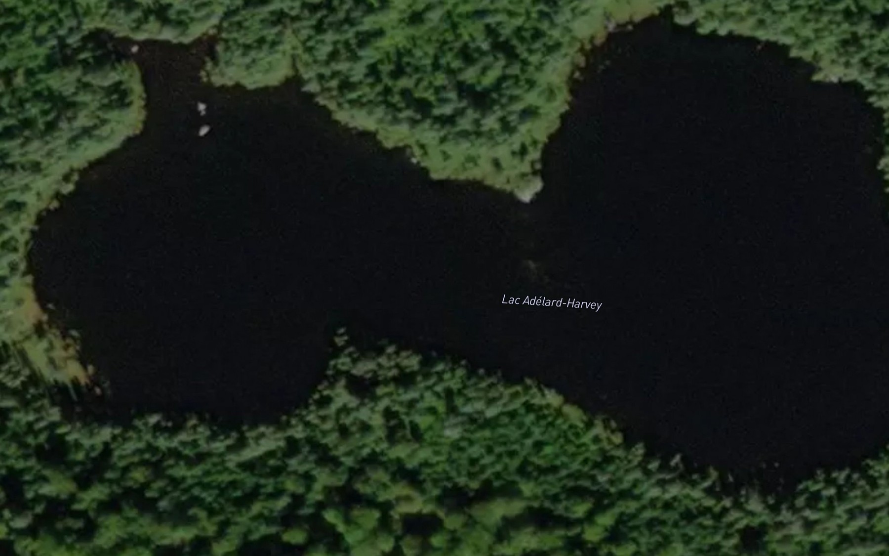Satellite map of the Lac Adelard-Harvey