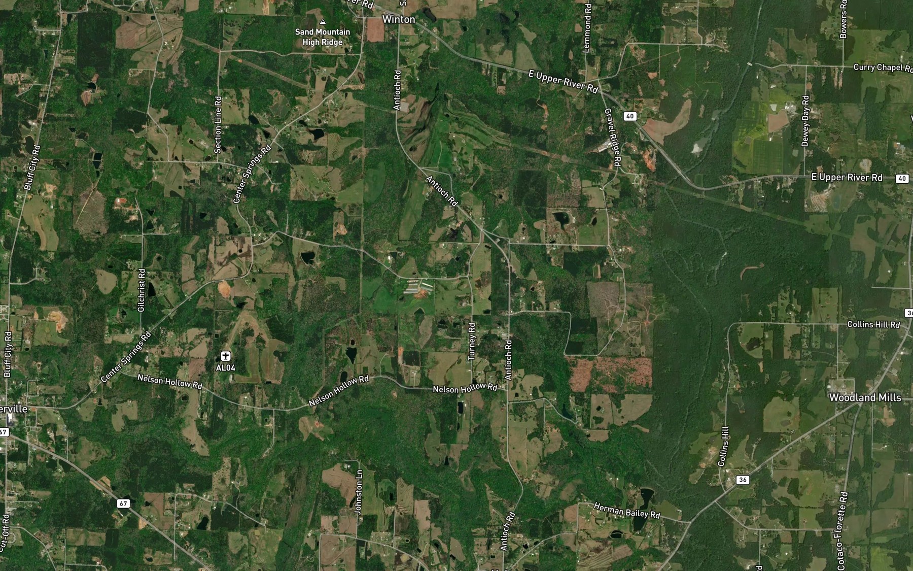 Satellite map of the Turney Spring