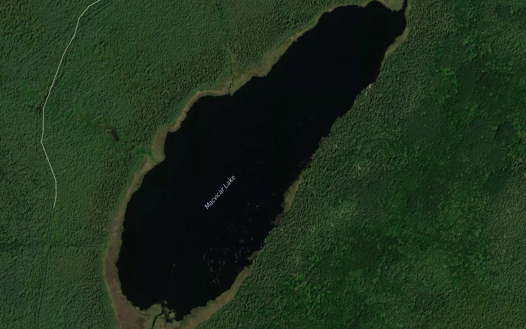 Satellite map of the Macvicar Lake