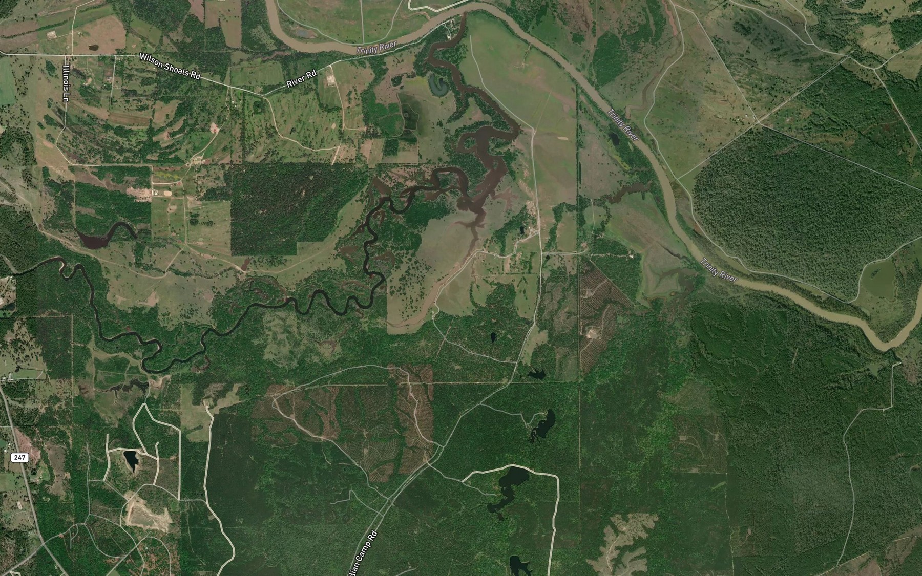 Satellite map of the Moten Lake