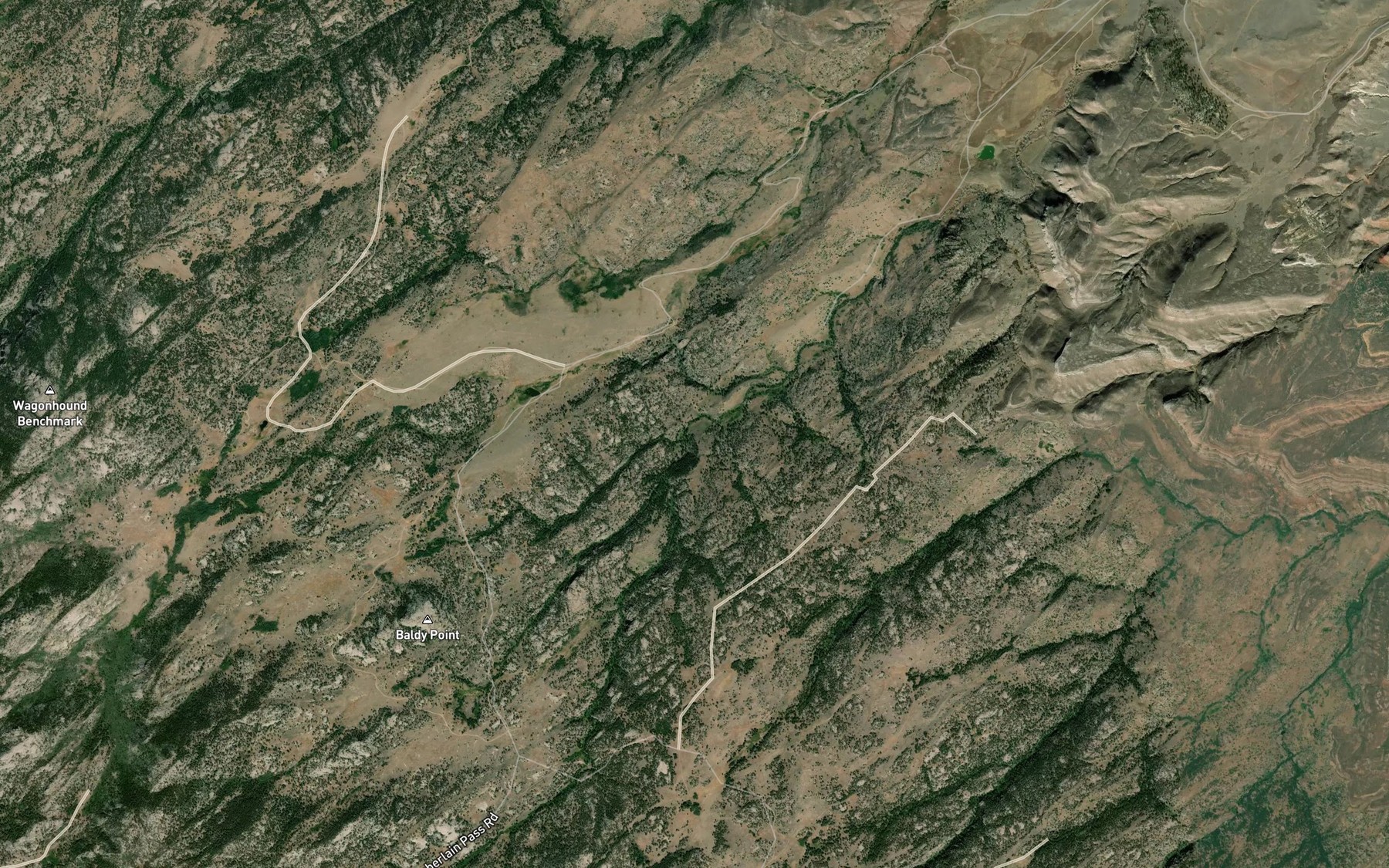 Satellite map of the Sand Creek