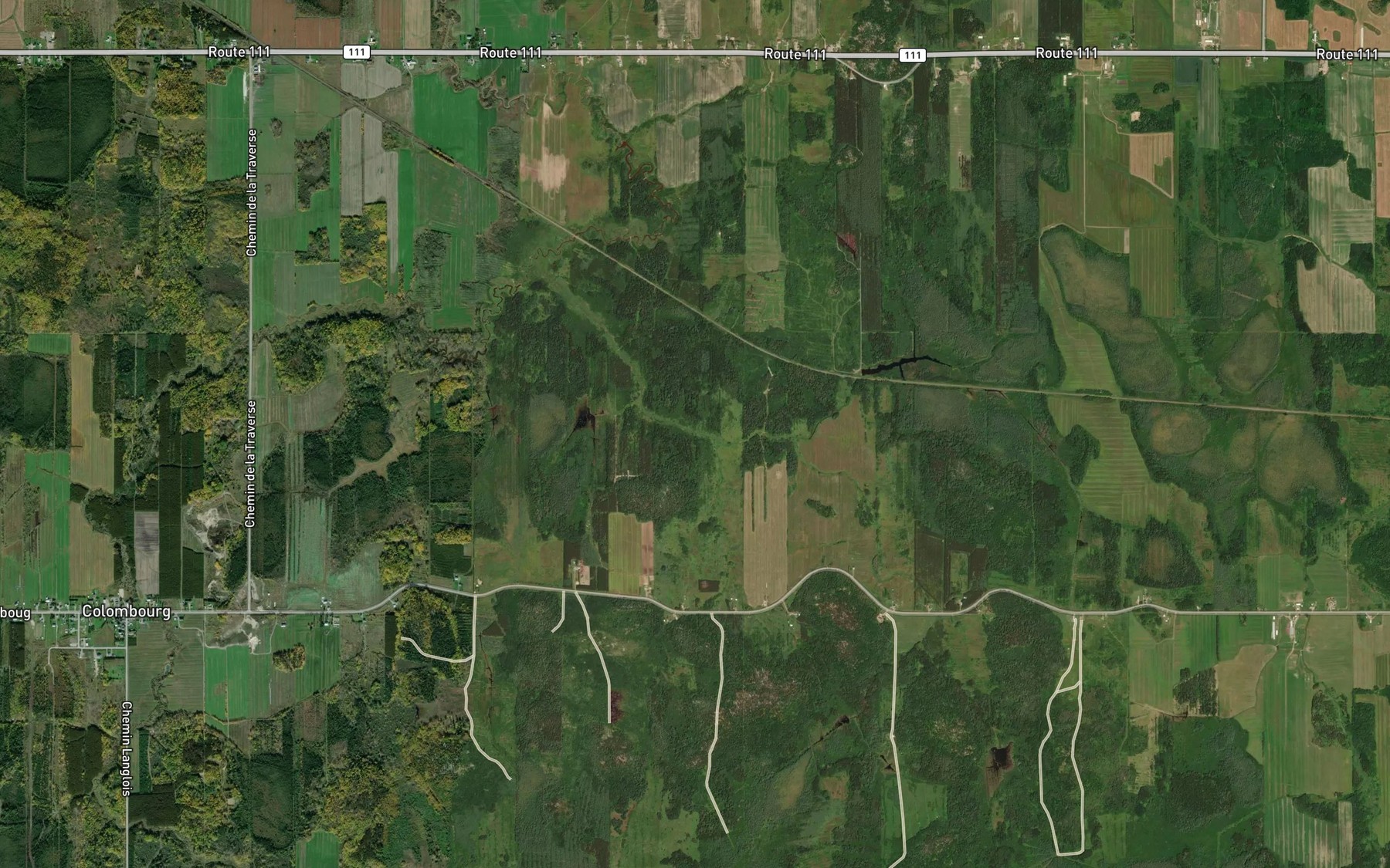 Satellite map of the Branche Falardeau
