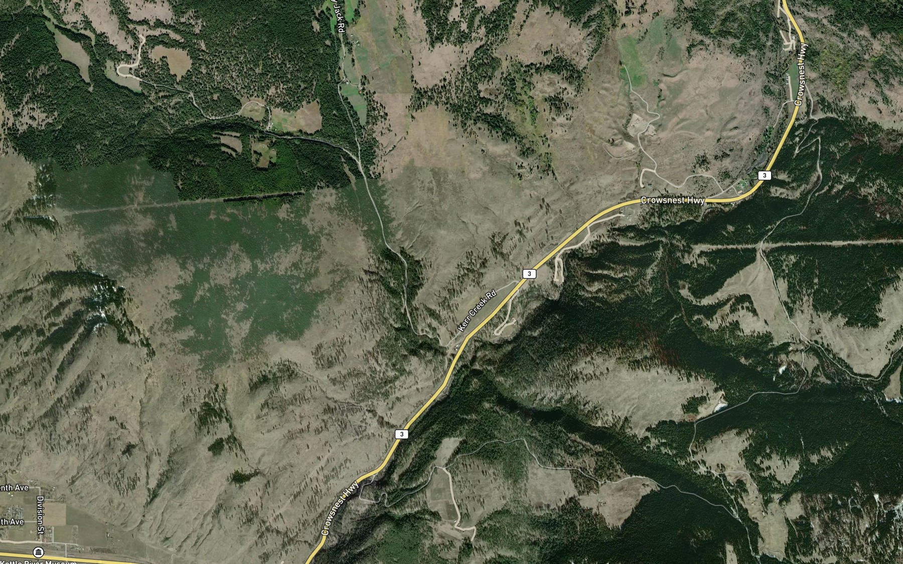 Satellite map of the Norwegian Creek