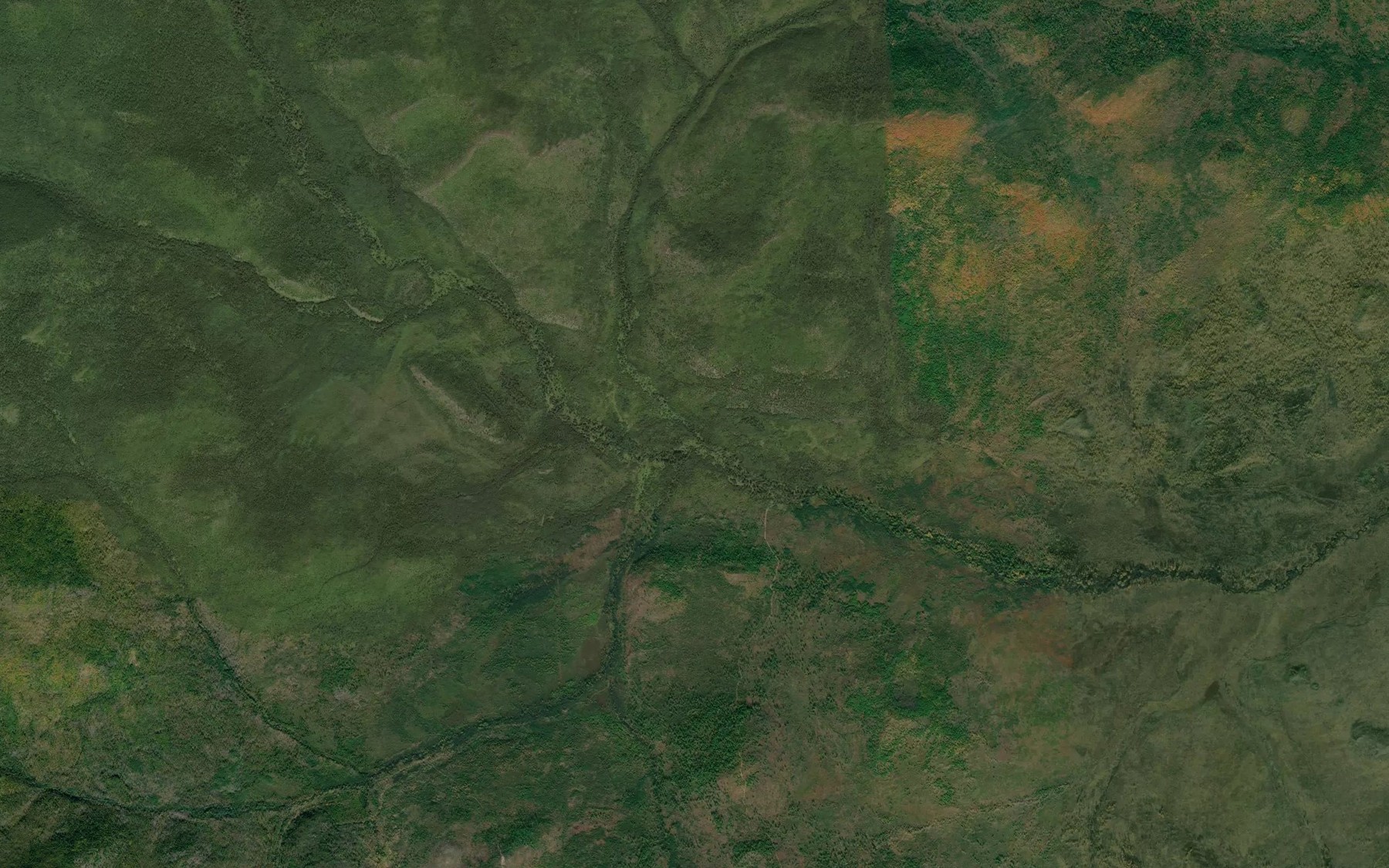 Satellite map of the Verkhnyaya Ol'gaka