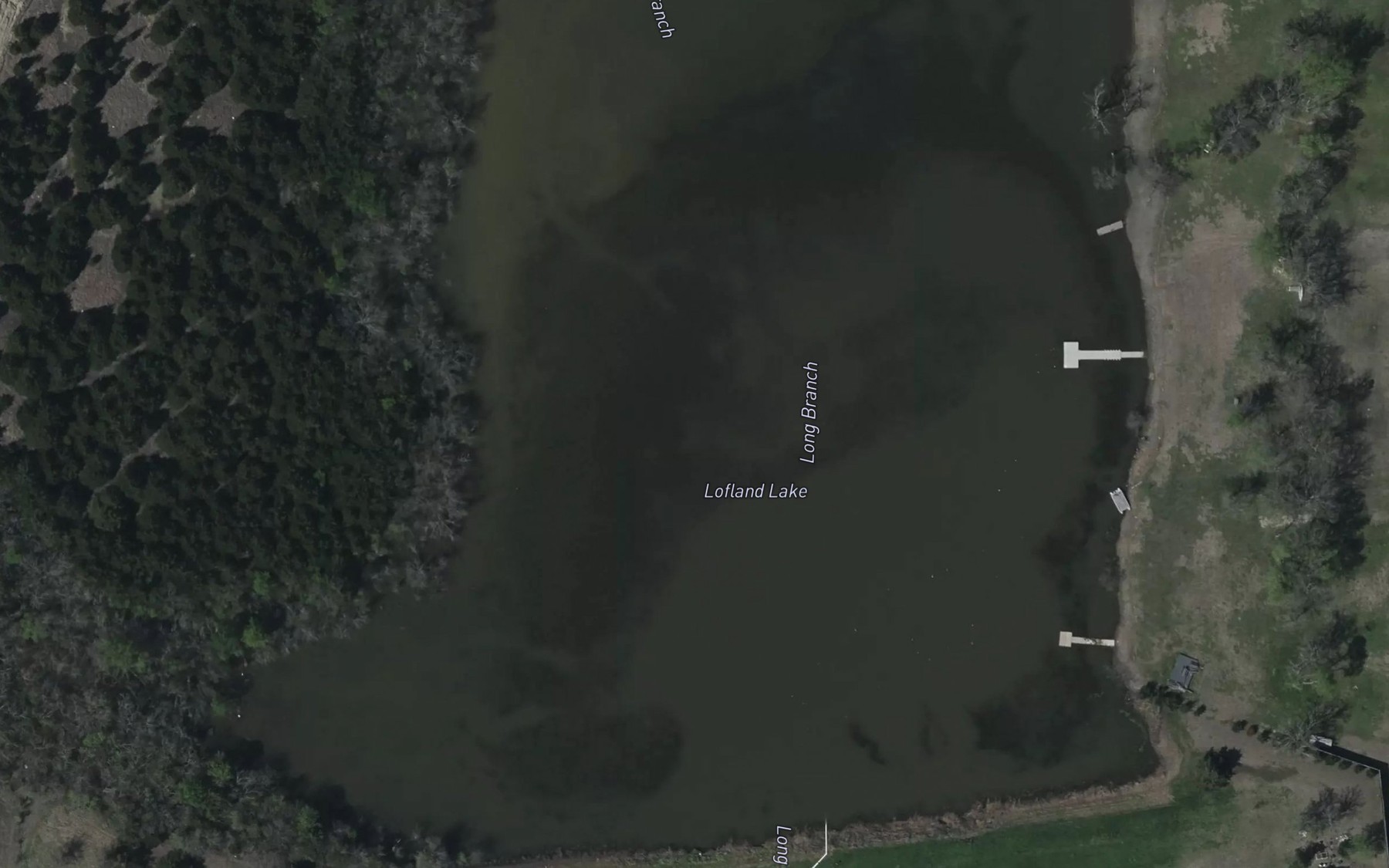 Satellite map of the Lofland Lake
