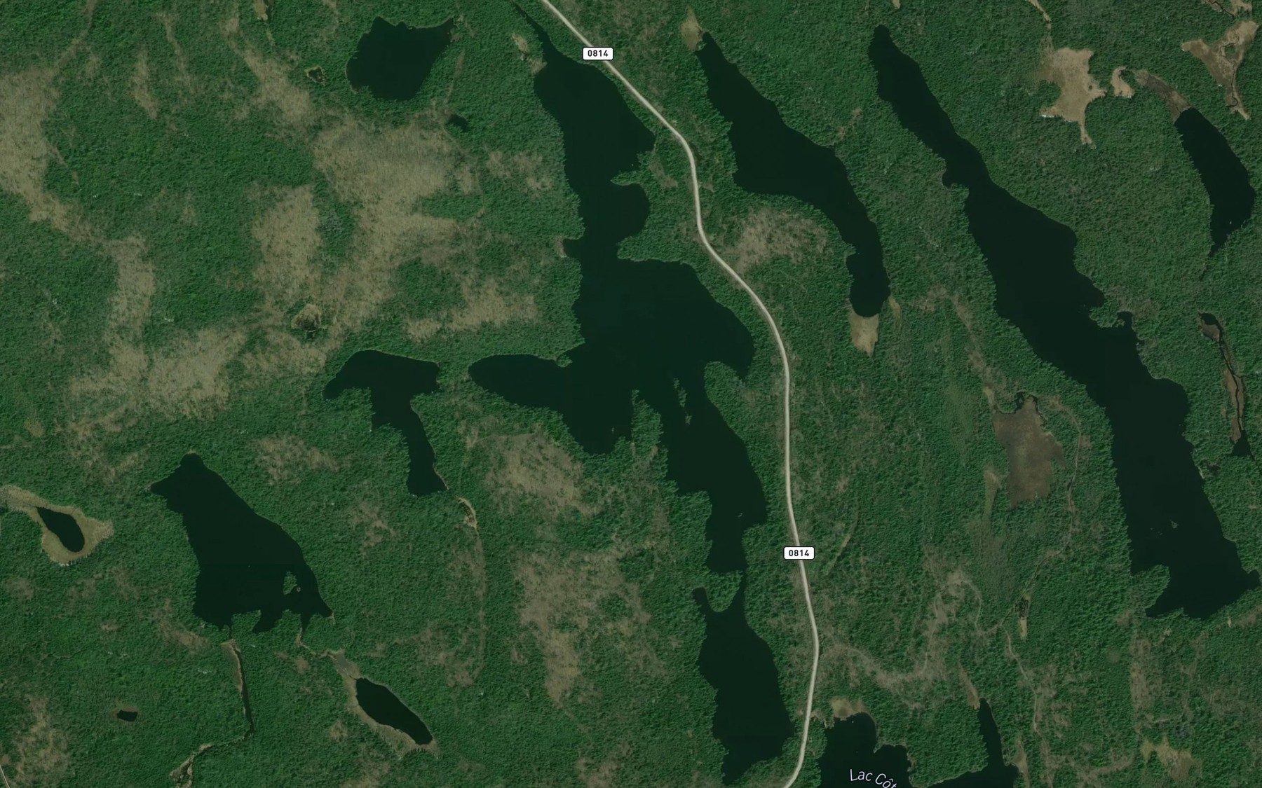 Satellite map of the Petit lac Bellisle