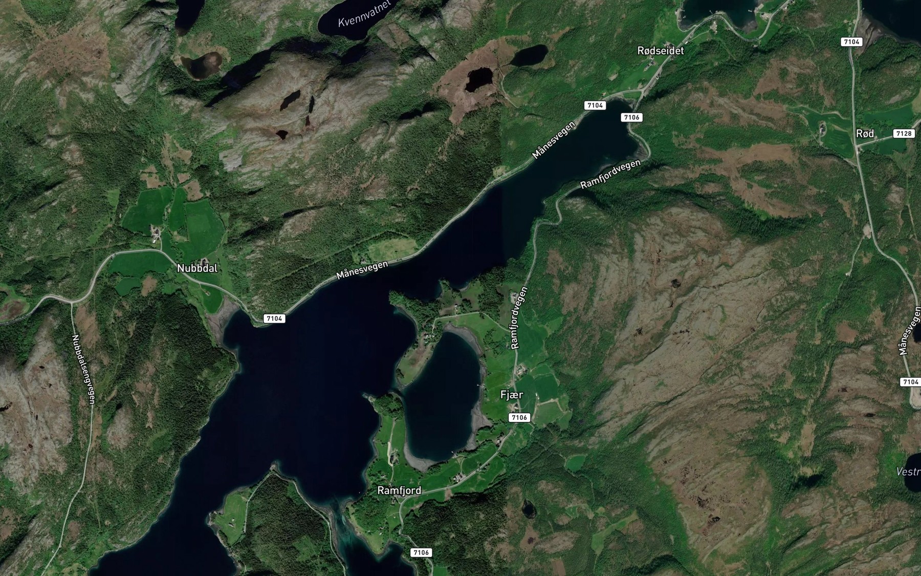 Satellite map of the Staurvika