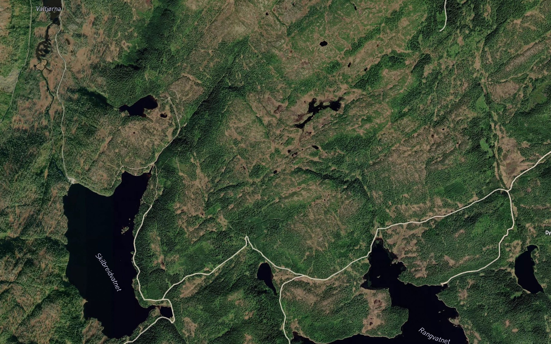 Satellite map of the Karusdammen