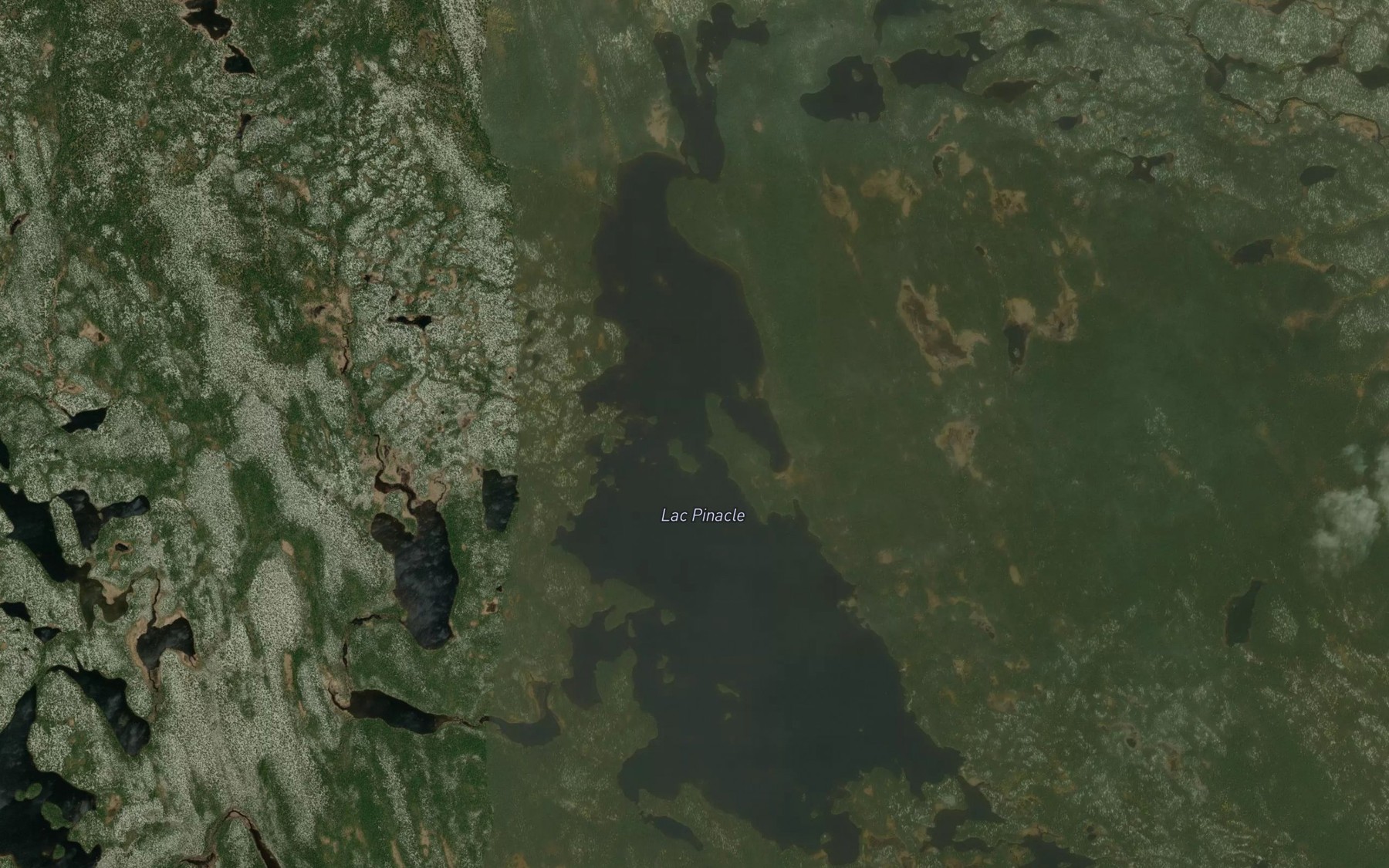 Satellite map of the Lac Pinacle