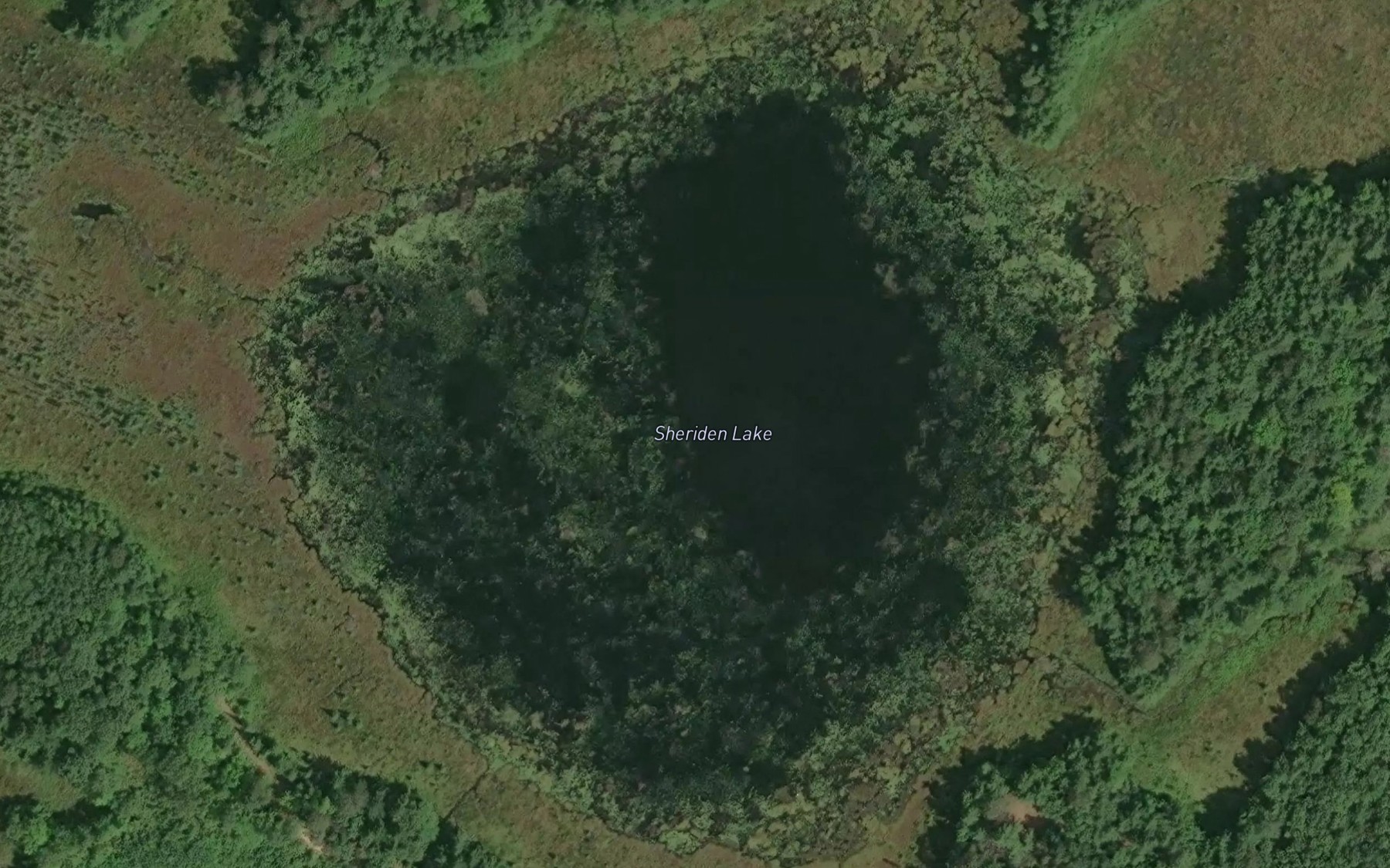 Satellite map of the Sheriden Lake