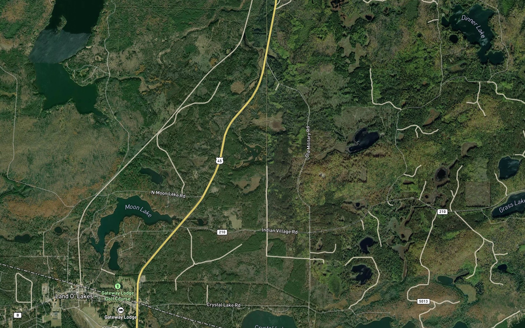 Satellite map of the Wilson Springs