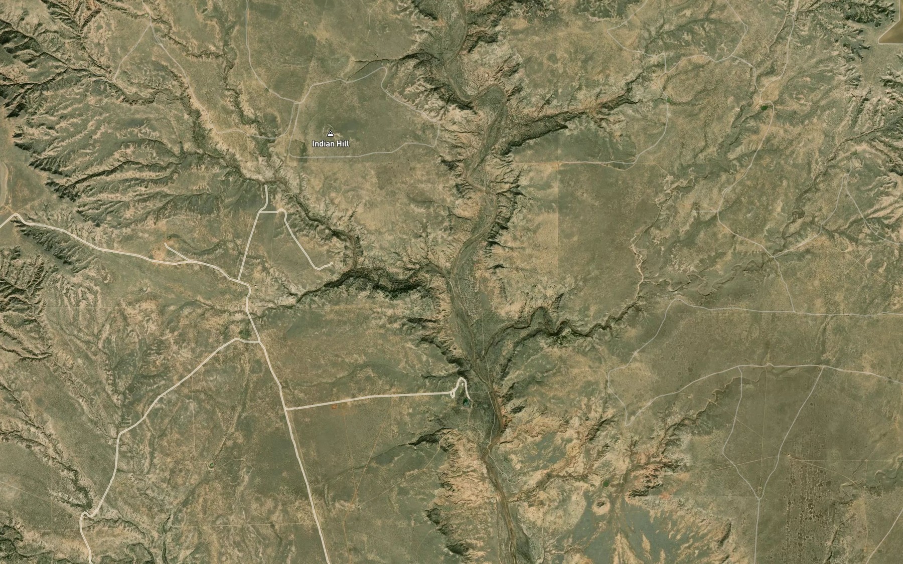 Satellite map of the Sand Rock Creek