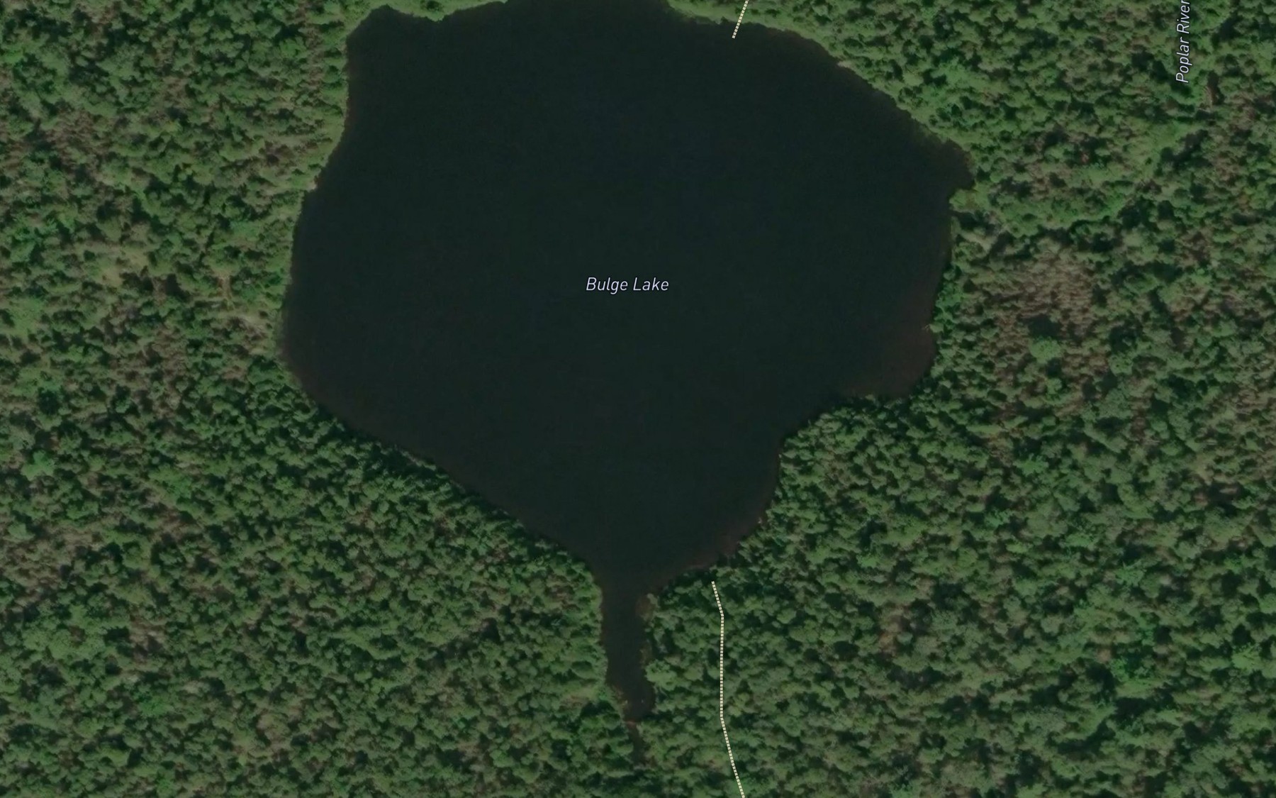 Satellite map of the Bulge Lake