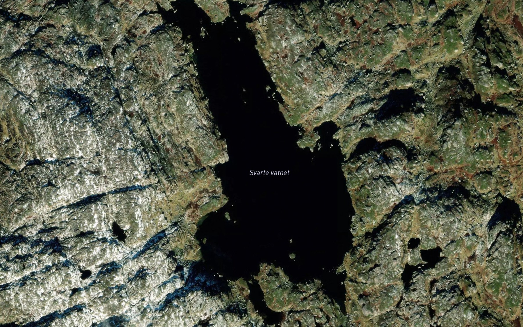 Satellite map of the Svarte vatnet
