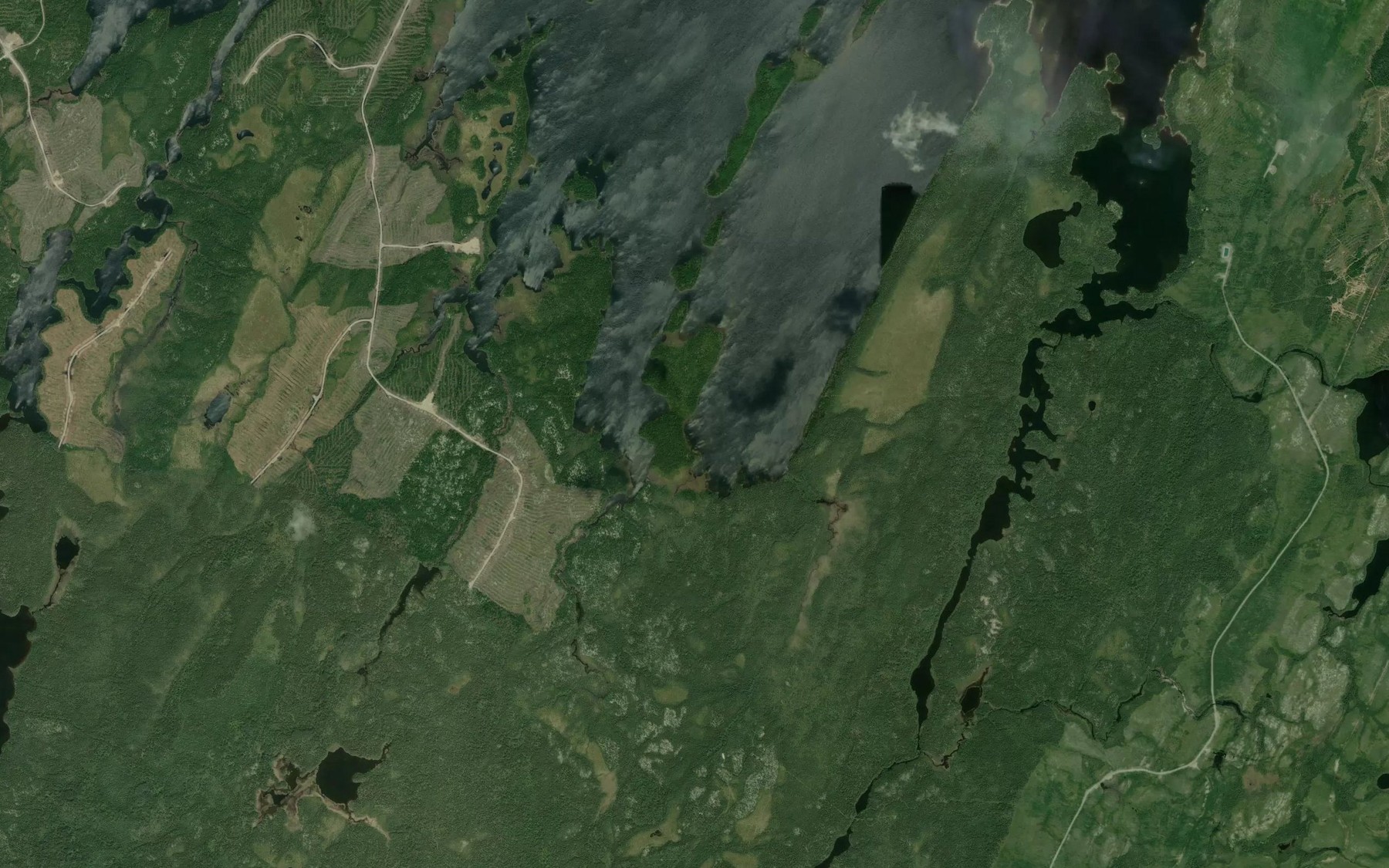 Satellite map of the Baie Line