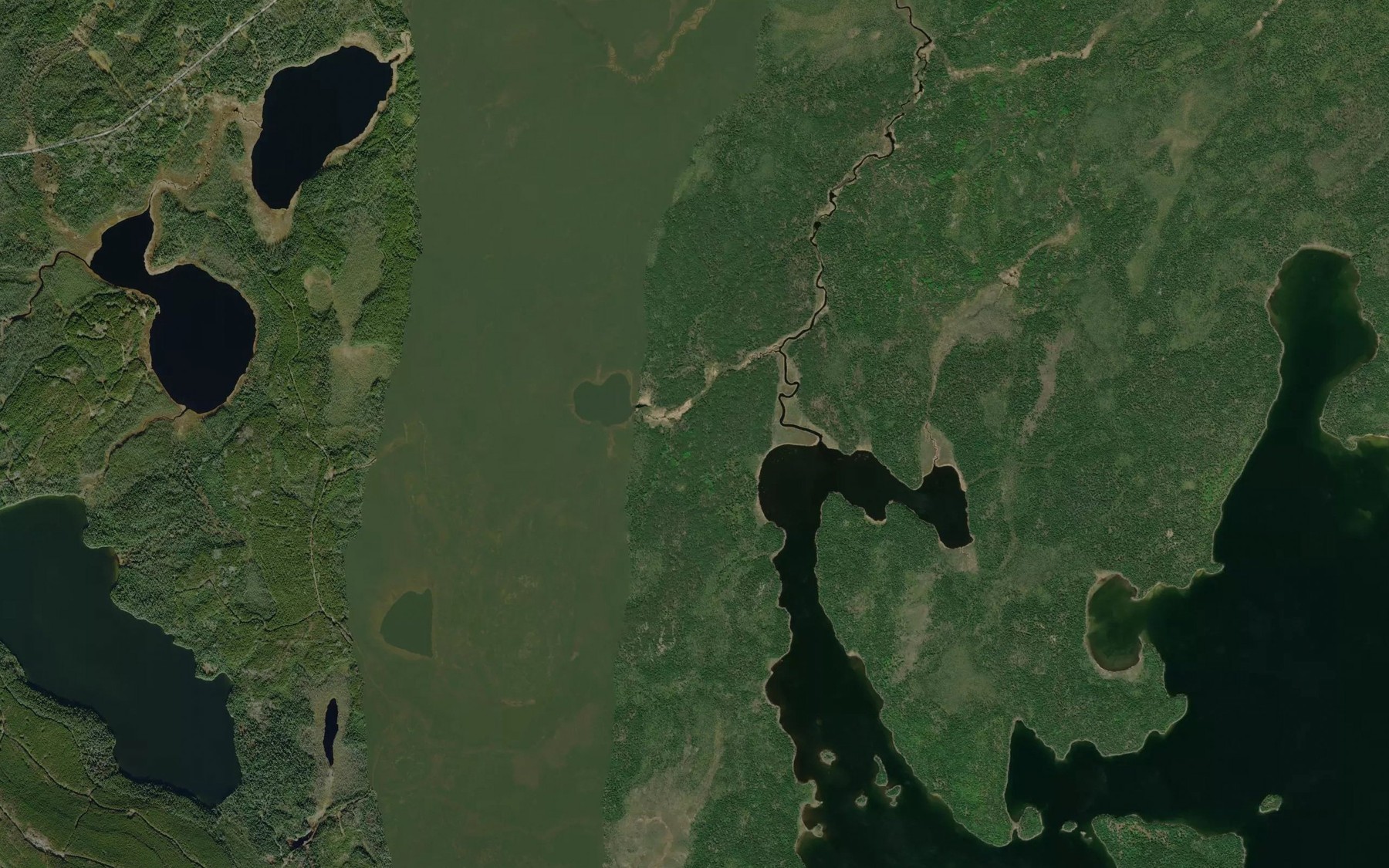 Satellite map of the Sidace Creek