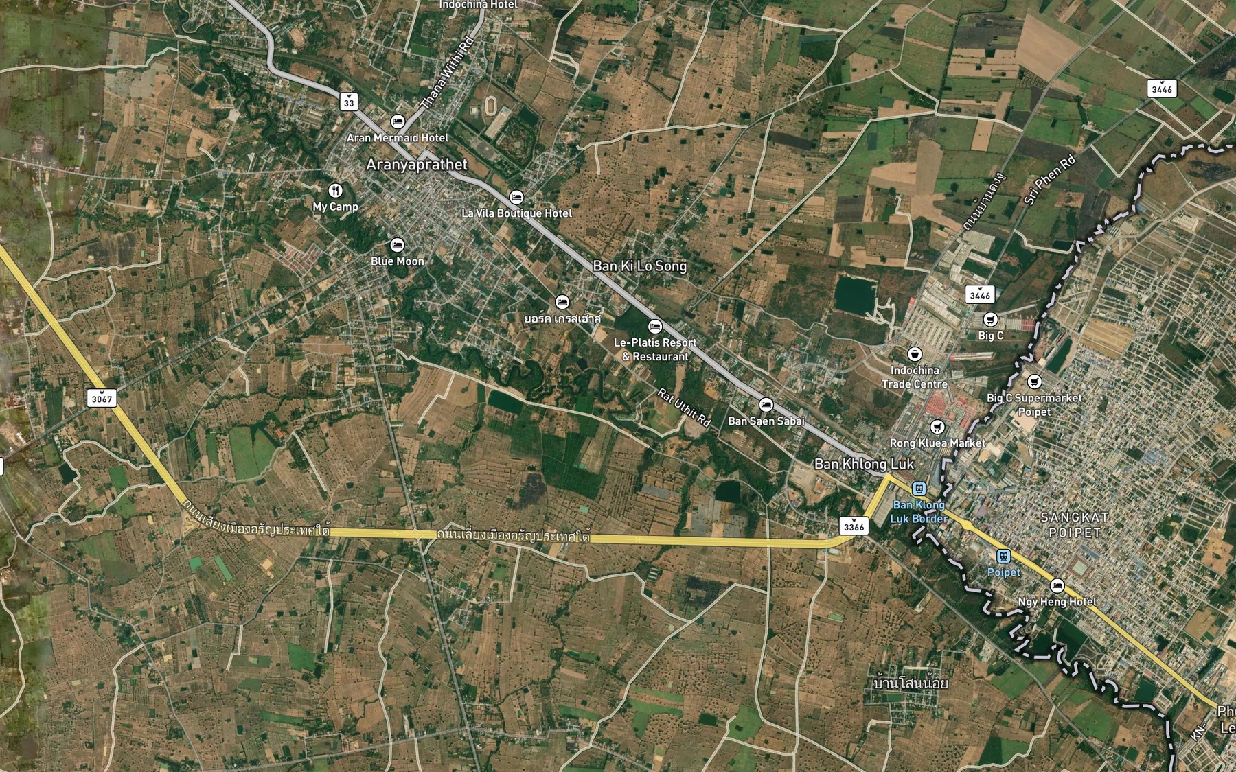 Satellite map of the Huai Kilo Song