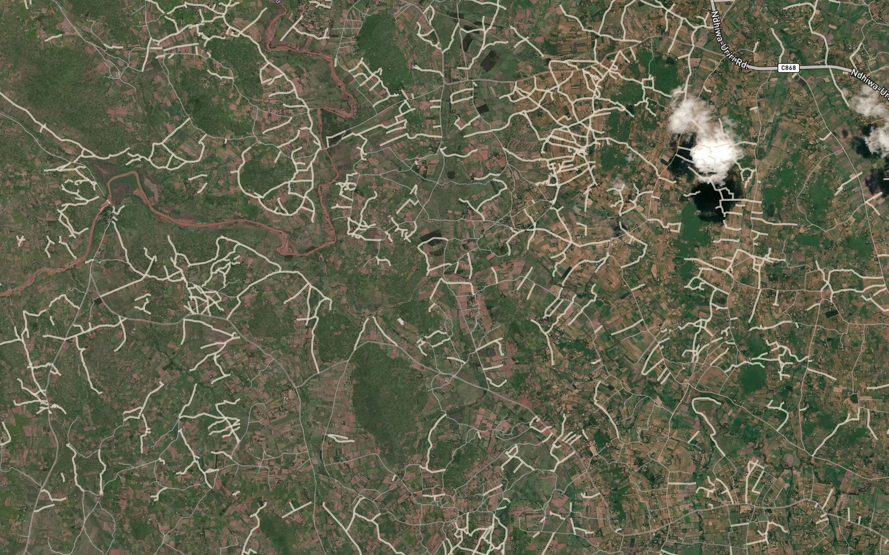 Satellite map of the Ongoro