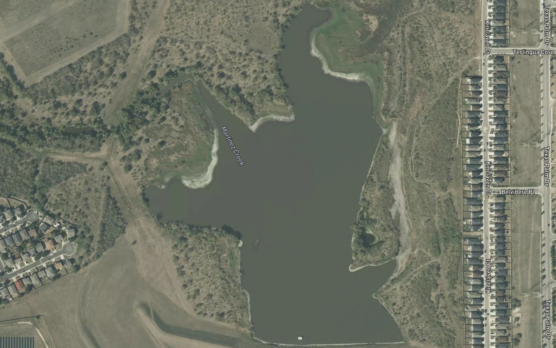 Satellite map of the Soil Conservation Service Site 1 Reservoir