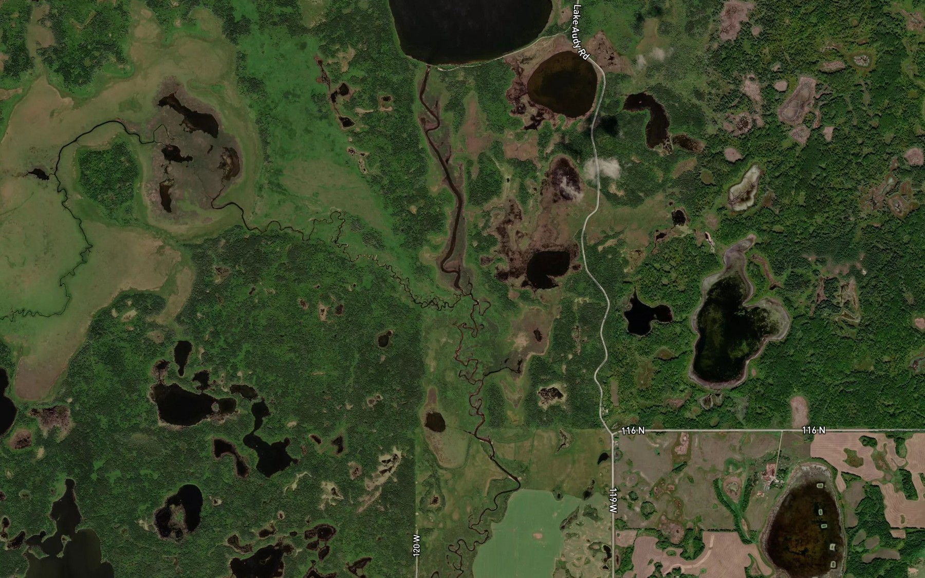 Satellite map of the Heron Creek