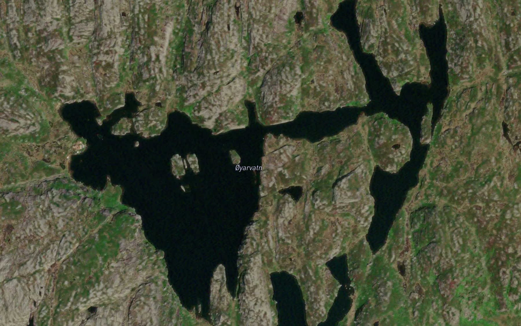 Satellite map of the Oyervatnet