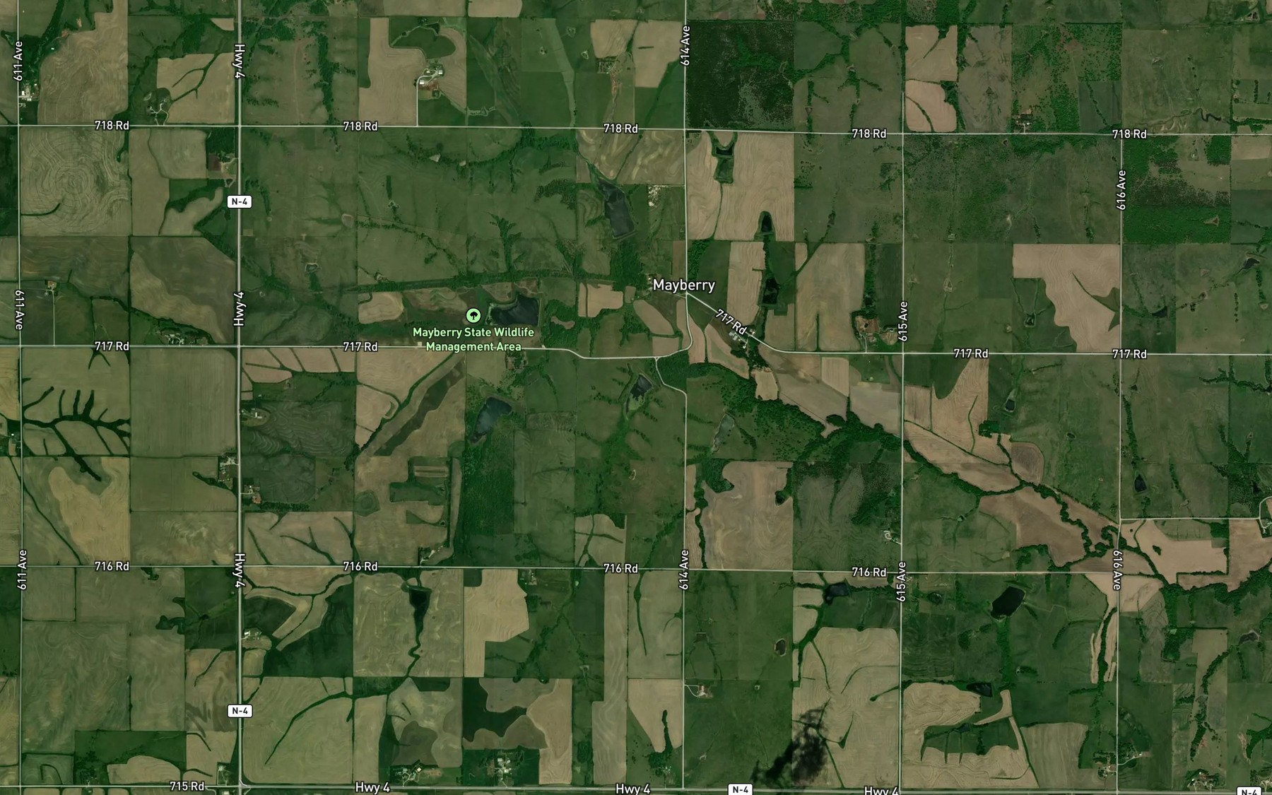 Satellite map of the Rock Creek Reservoir 24-A
