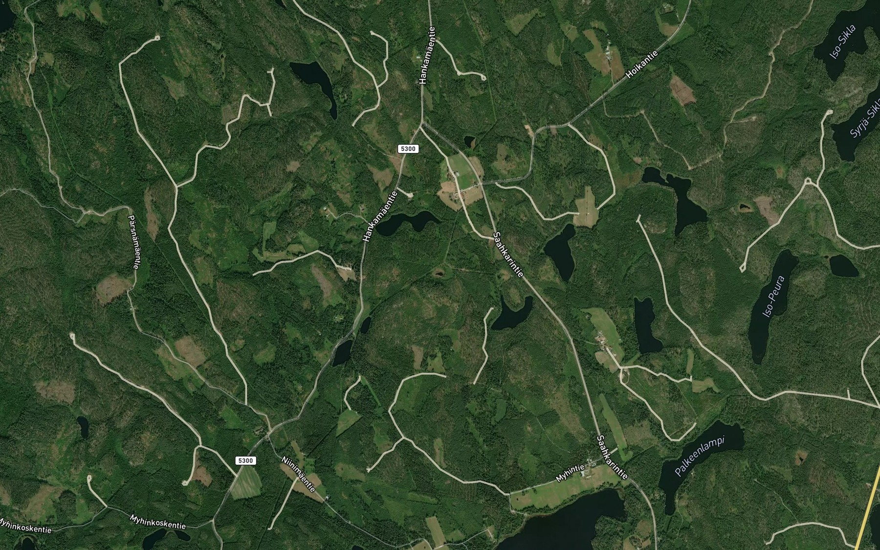 Satellite map of the Mustameri