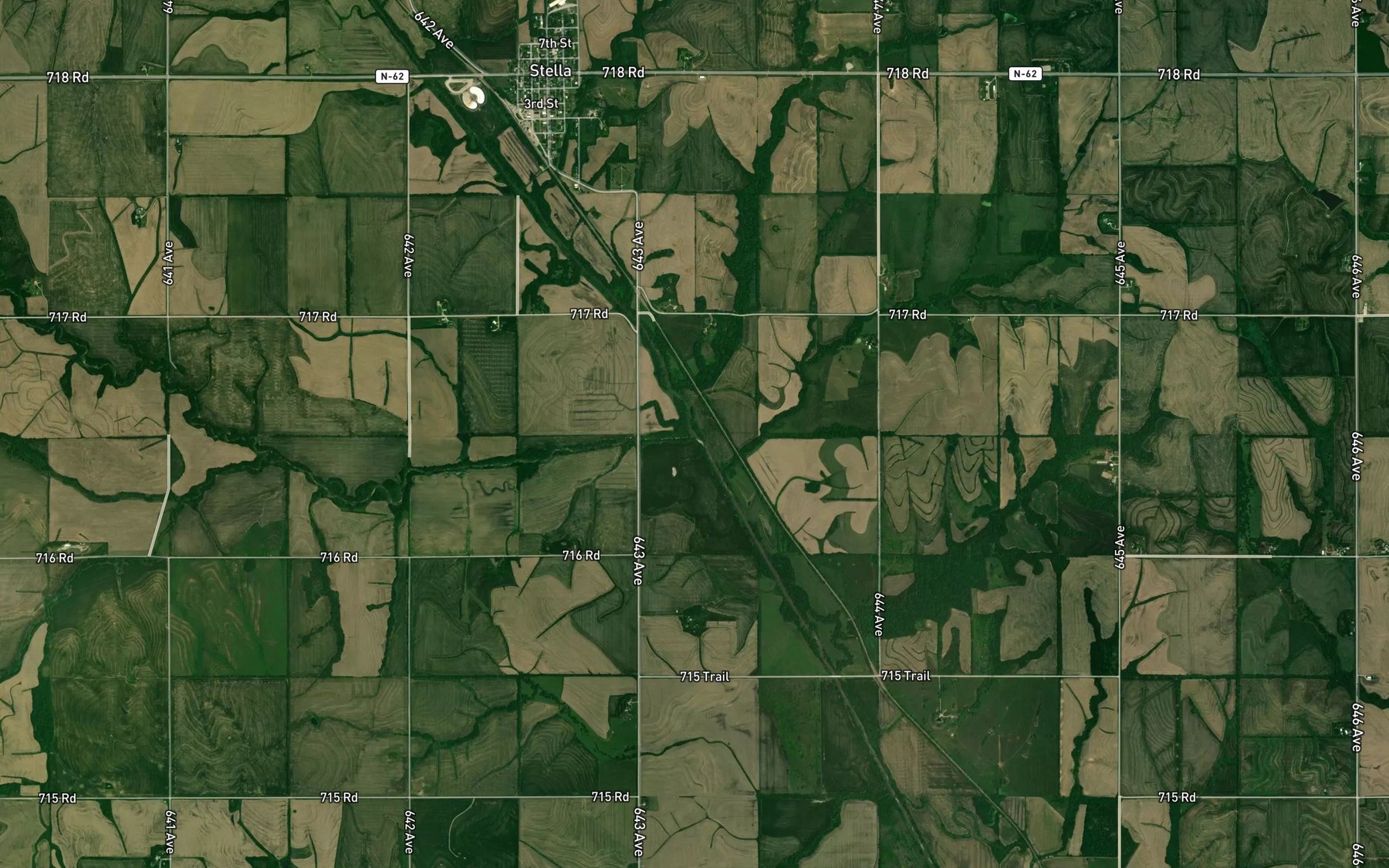 Satellite map of the Little Muddy Creek