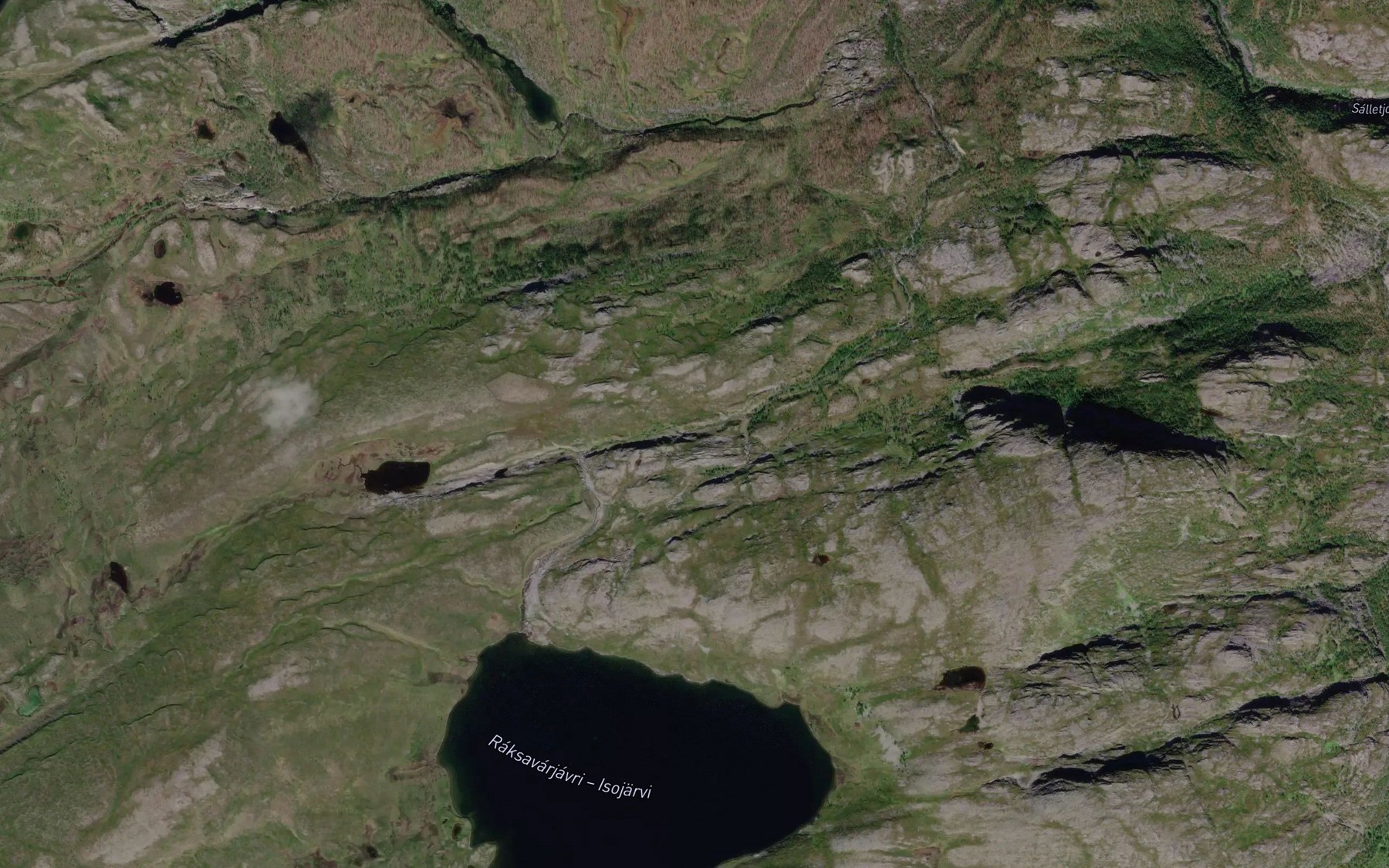 Satellite map of the Fadnutjakka