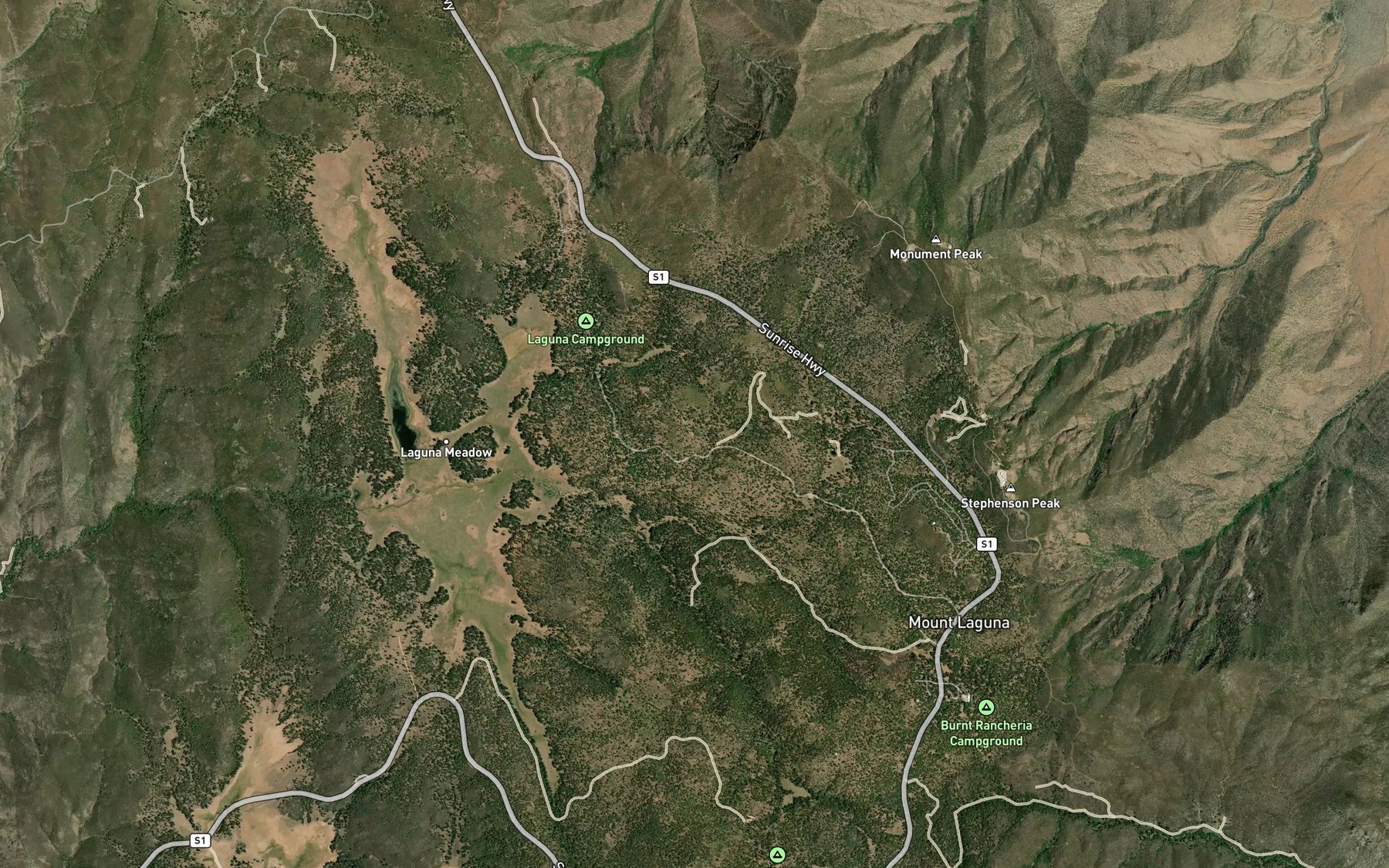 Satellite map of the Los Huecos Reservoir