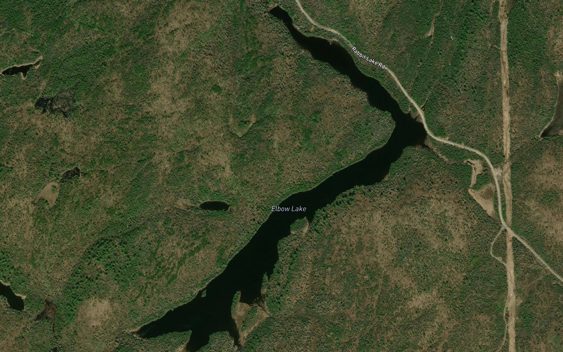 Satellite map of the Elbow Lake