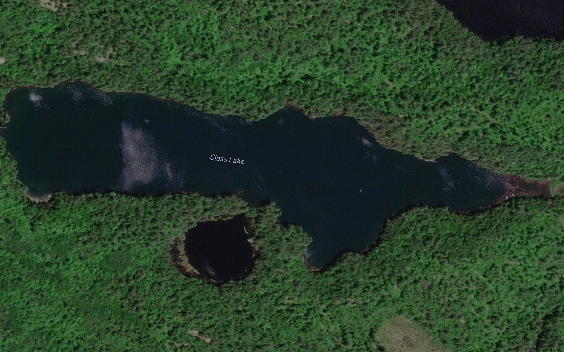 Satellite map of the Closs Lake