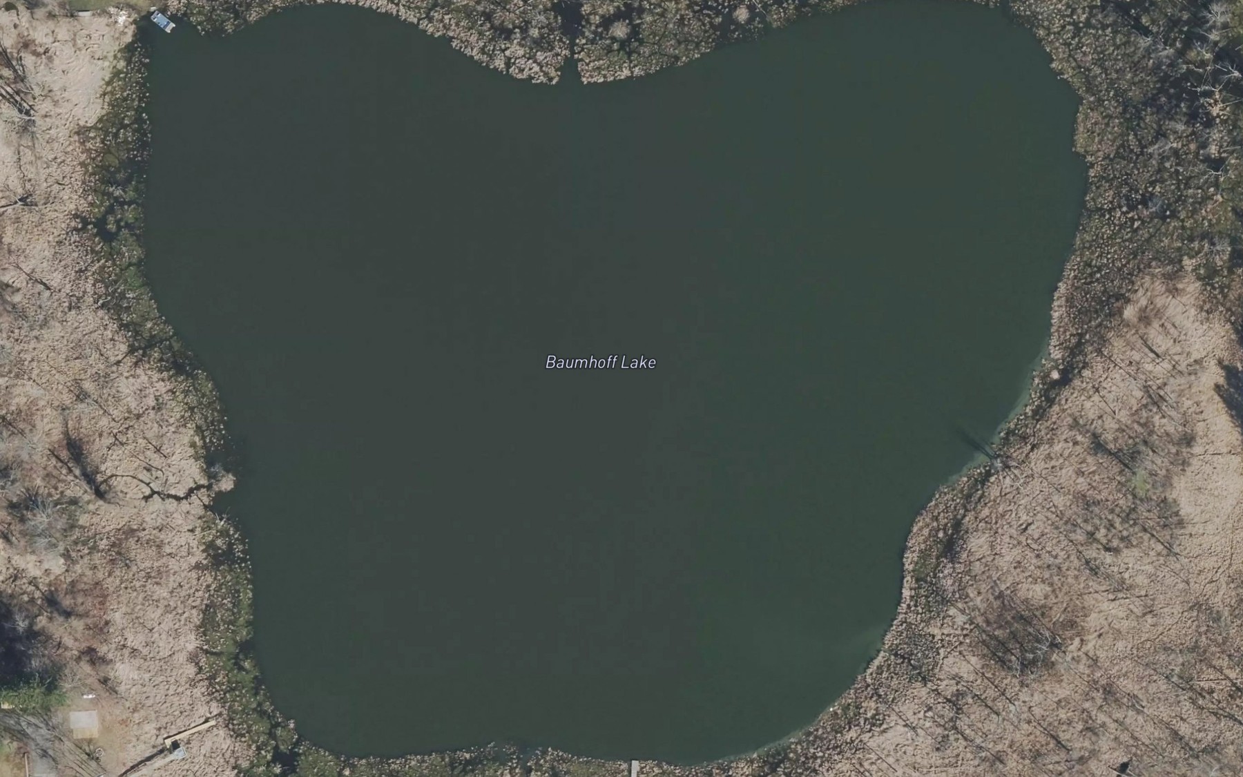 Satellite map of the Baumhoff Lake