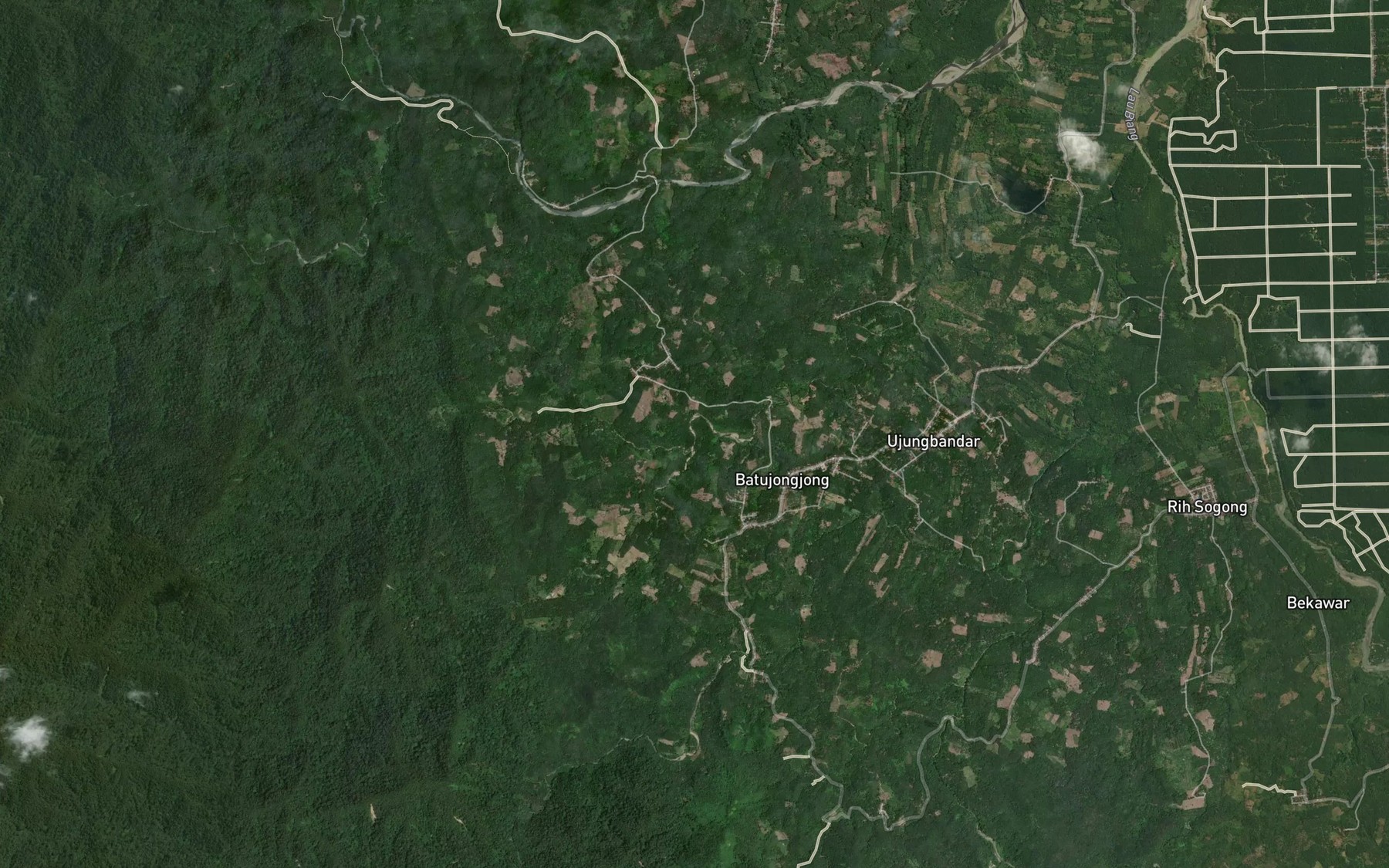 Satellite map of the Lau Simpan