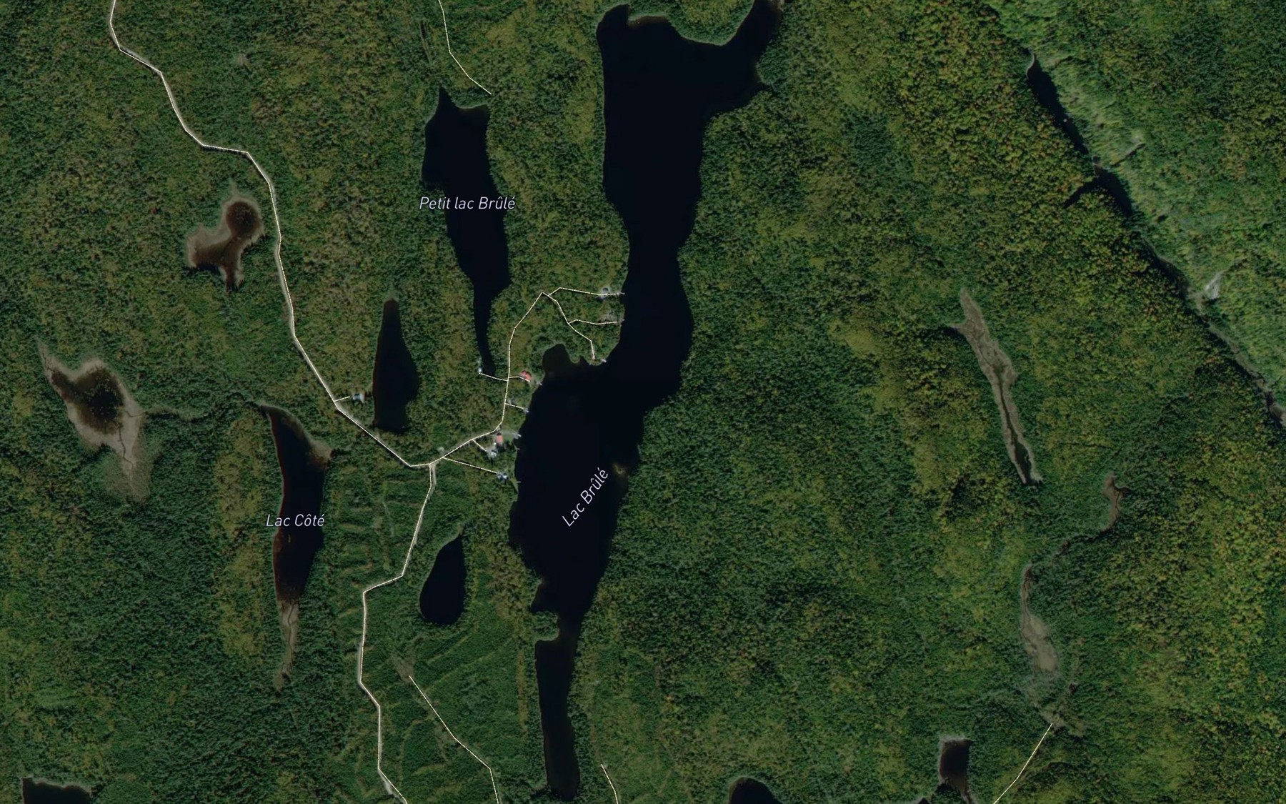 Satellite map of the Lac Brule