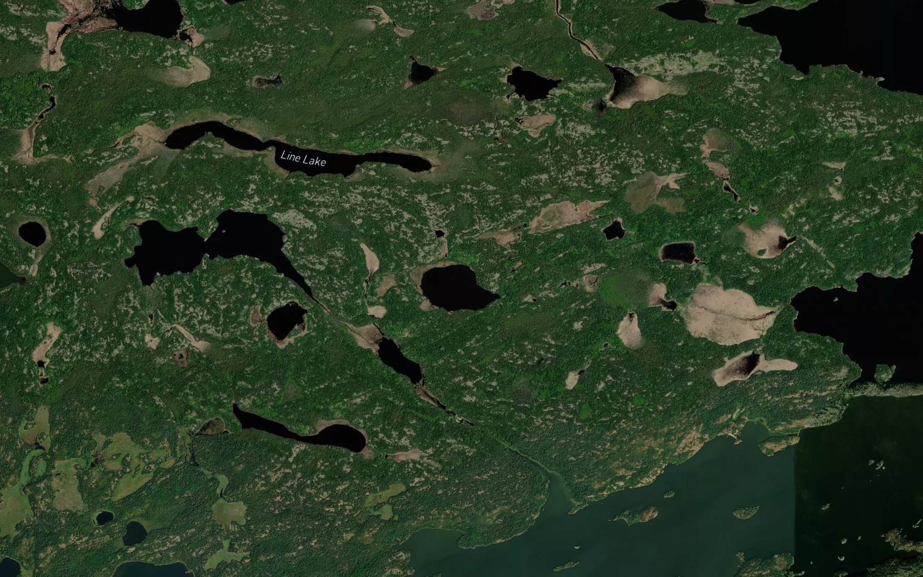 Satellite map of the Gold Mountain Lake