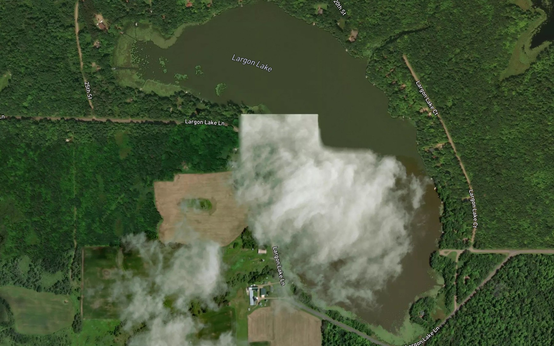 Satellite map of the Largon Lake