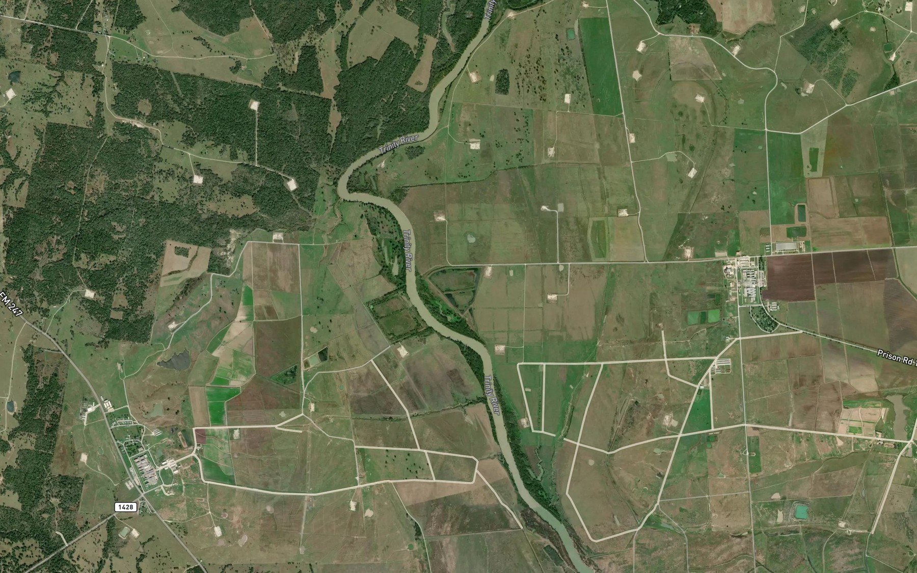 Satellite map of the Eastham Reservoir