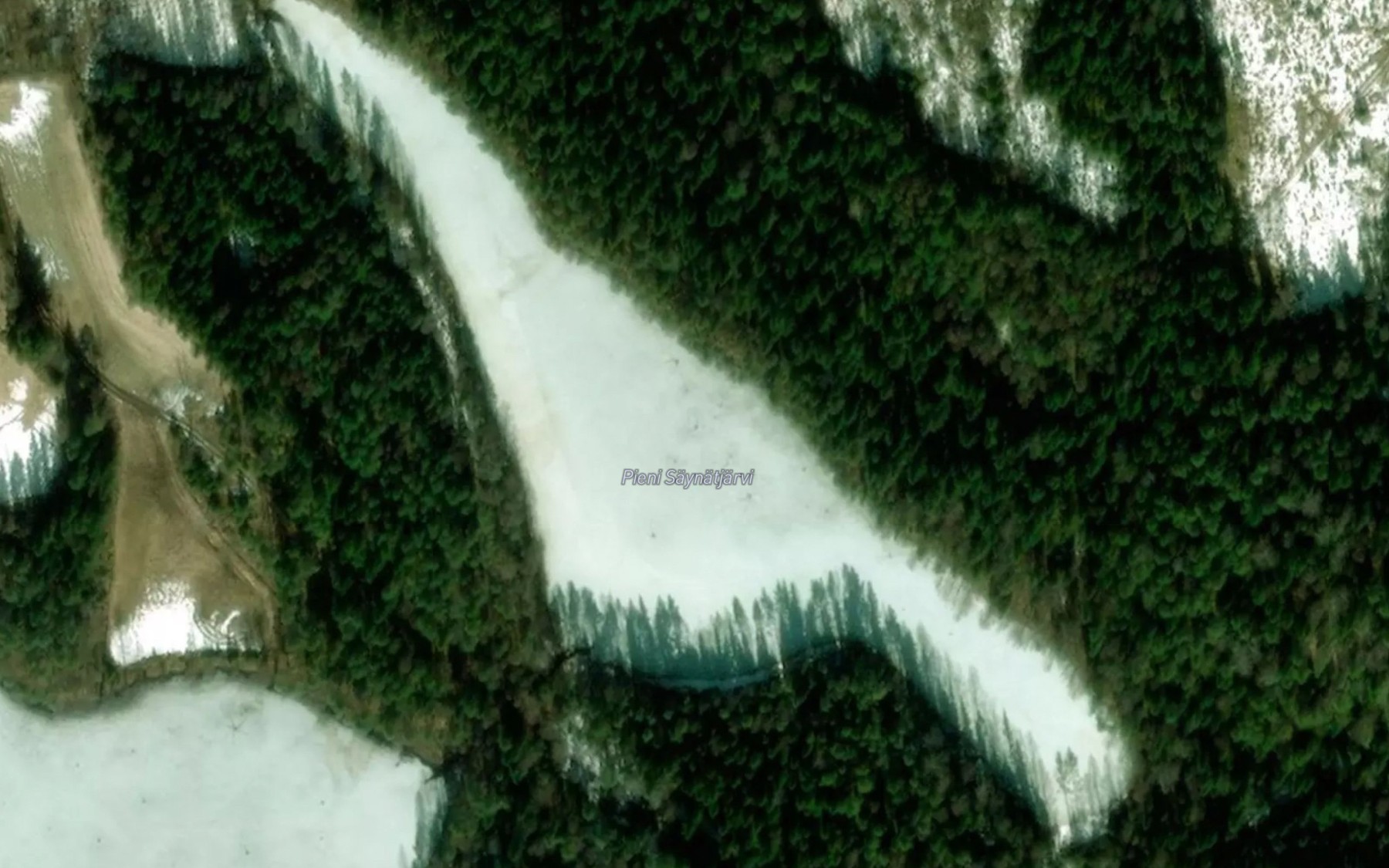 Satellite map of the Pieni Saynatjarvi