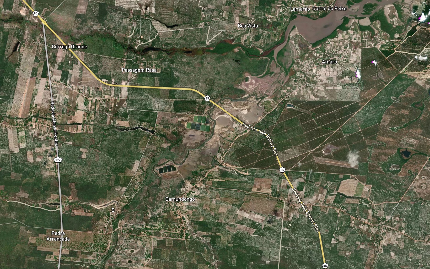 Satellite map of the Corrego das Mocas