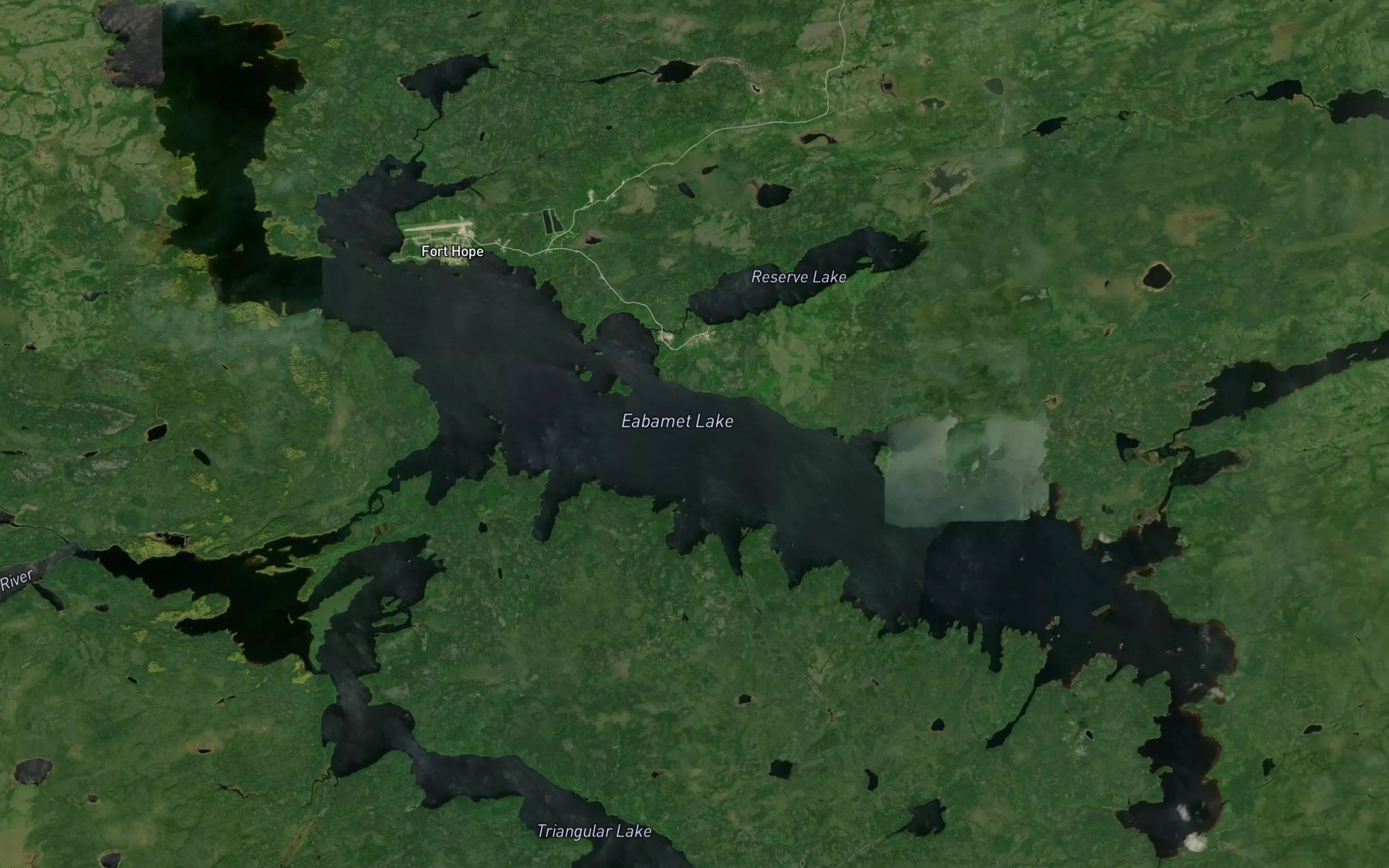 Satellite map of the Eabamet Lake