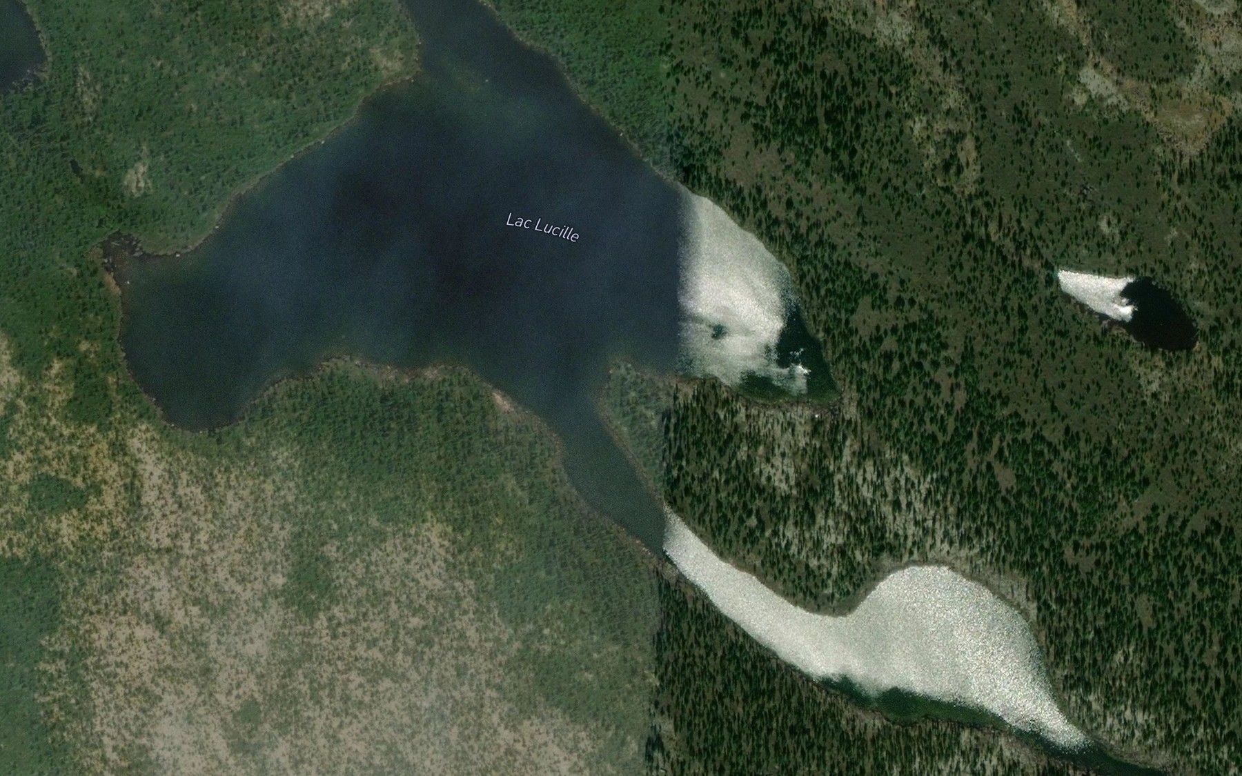 Satellite map of the Lac Lucille